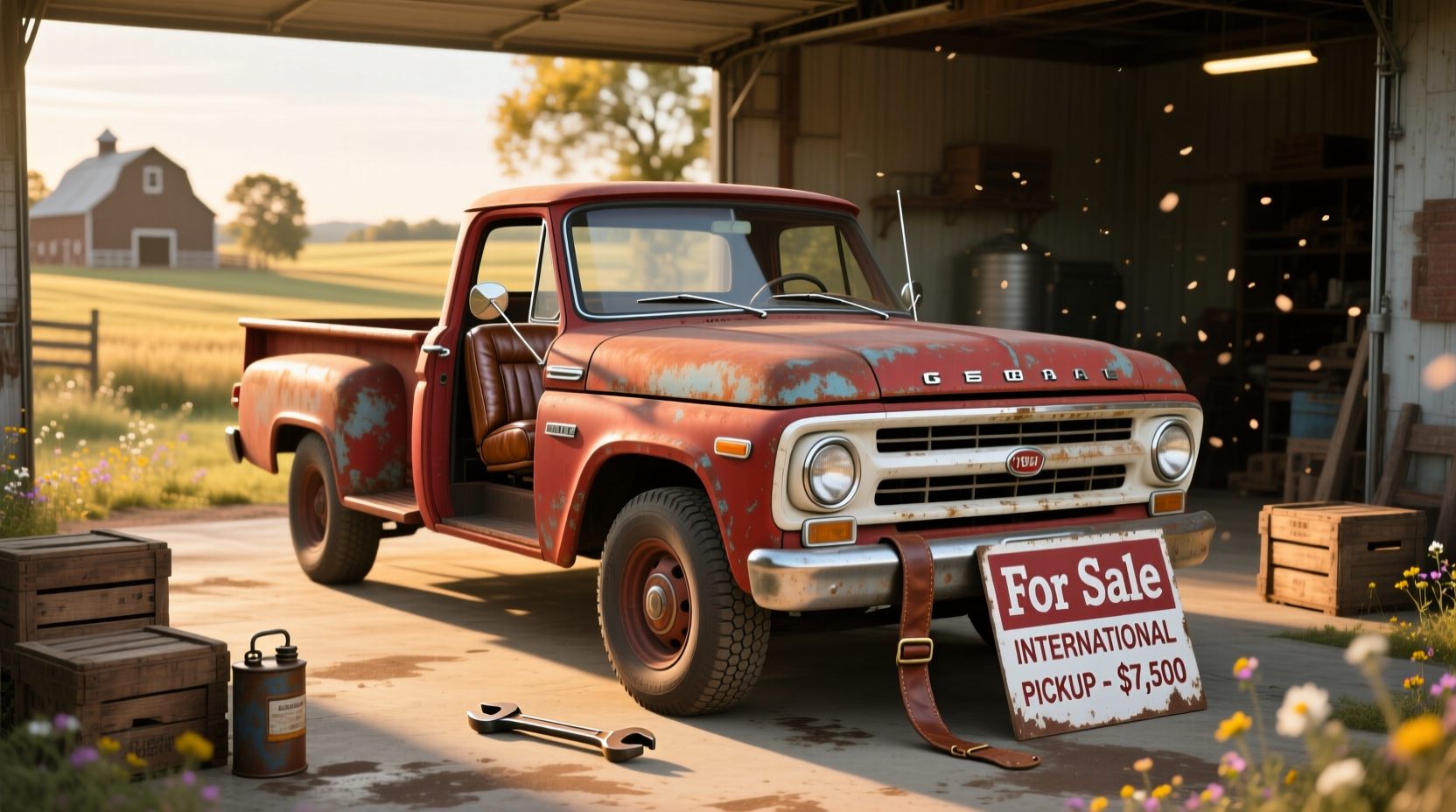 1966 International pickup truck parked outdoors