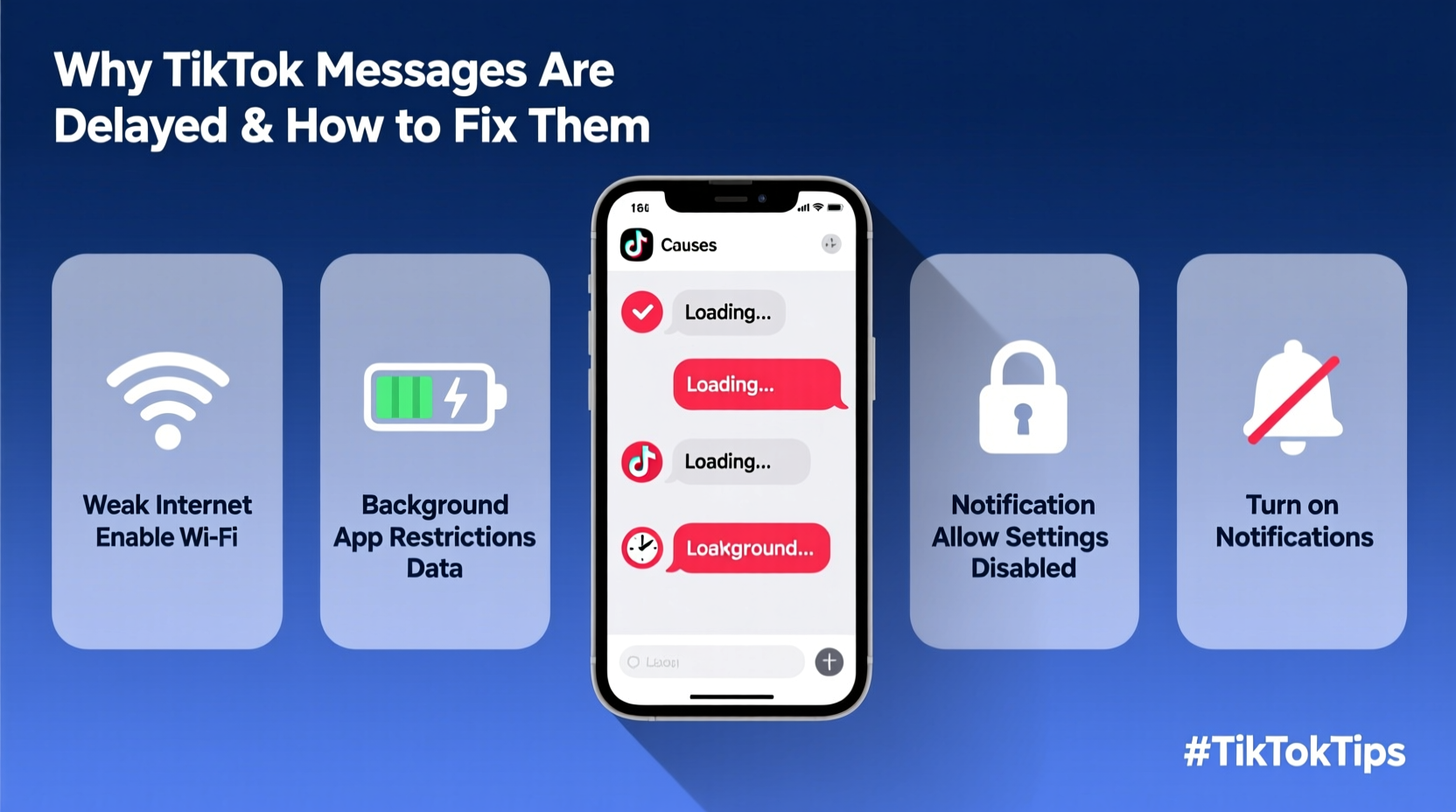 tiktok messages delayed reasons how to fix slow notifications