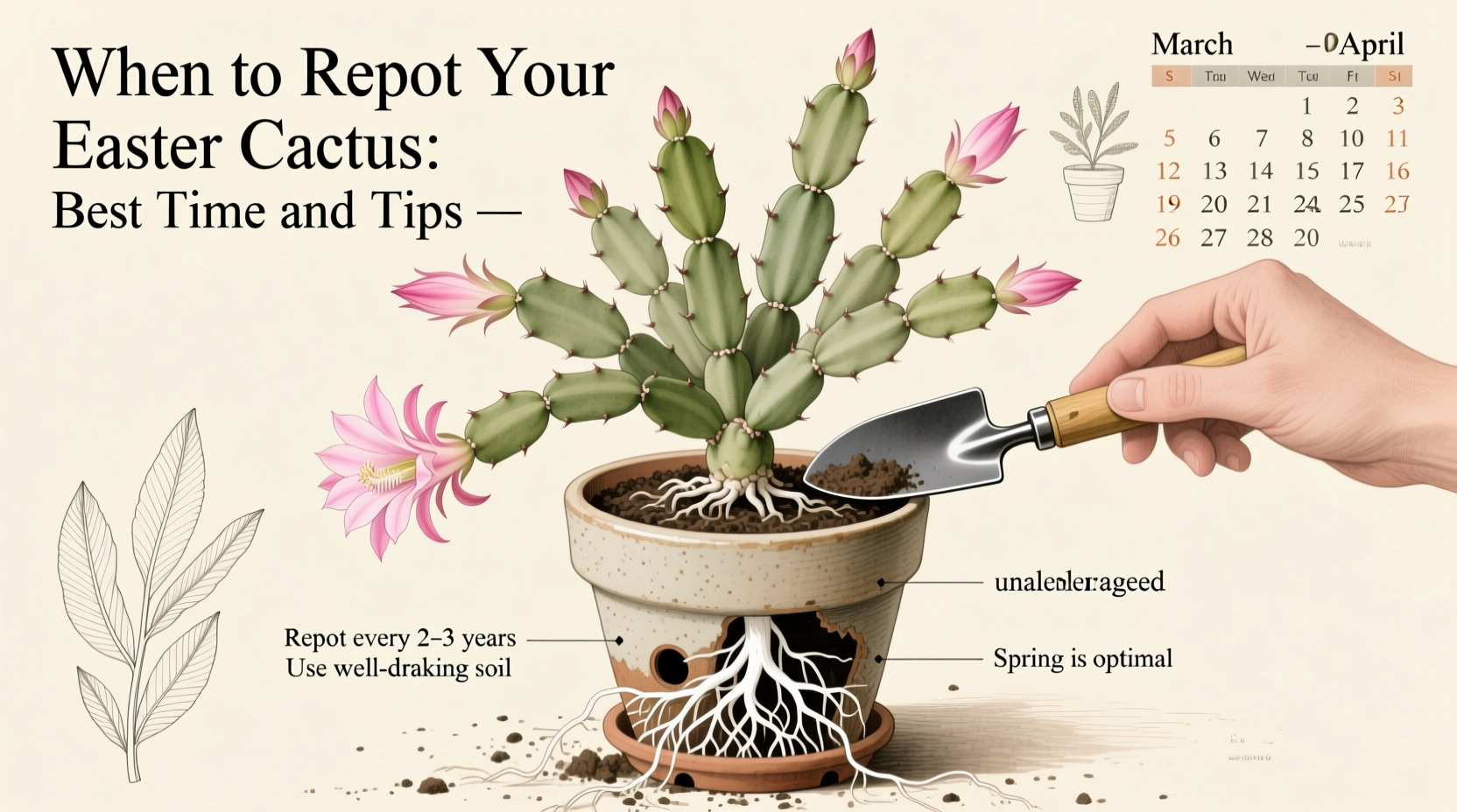 when should i repot my easter cactus