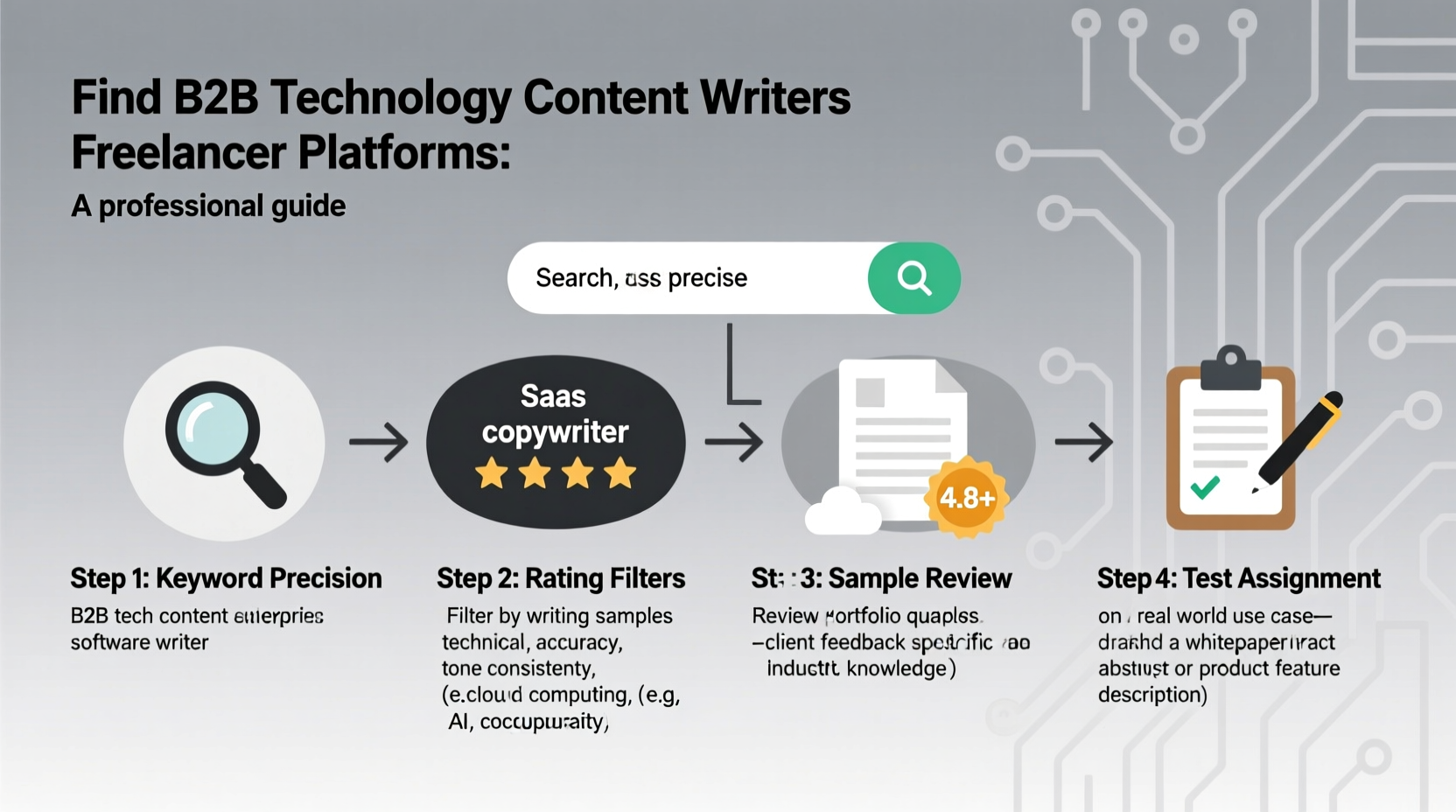 how to find b2b technology content writer on freelancer