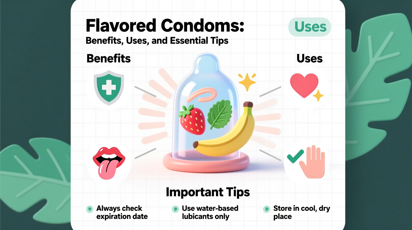why flavored condoms benefits uses and important tips