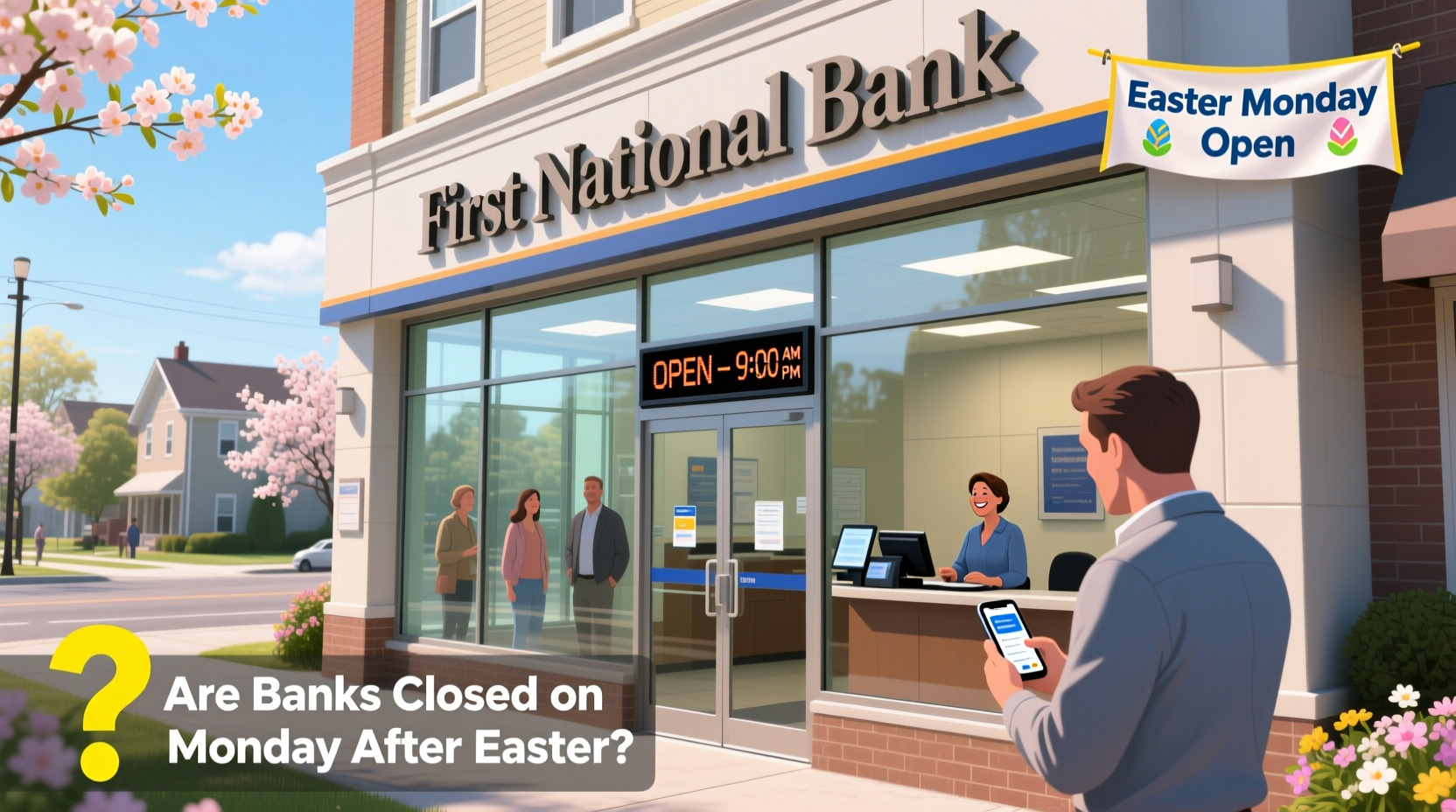 are the banks closed monday after easter