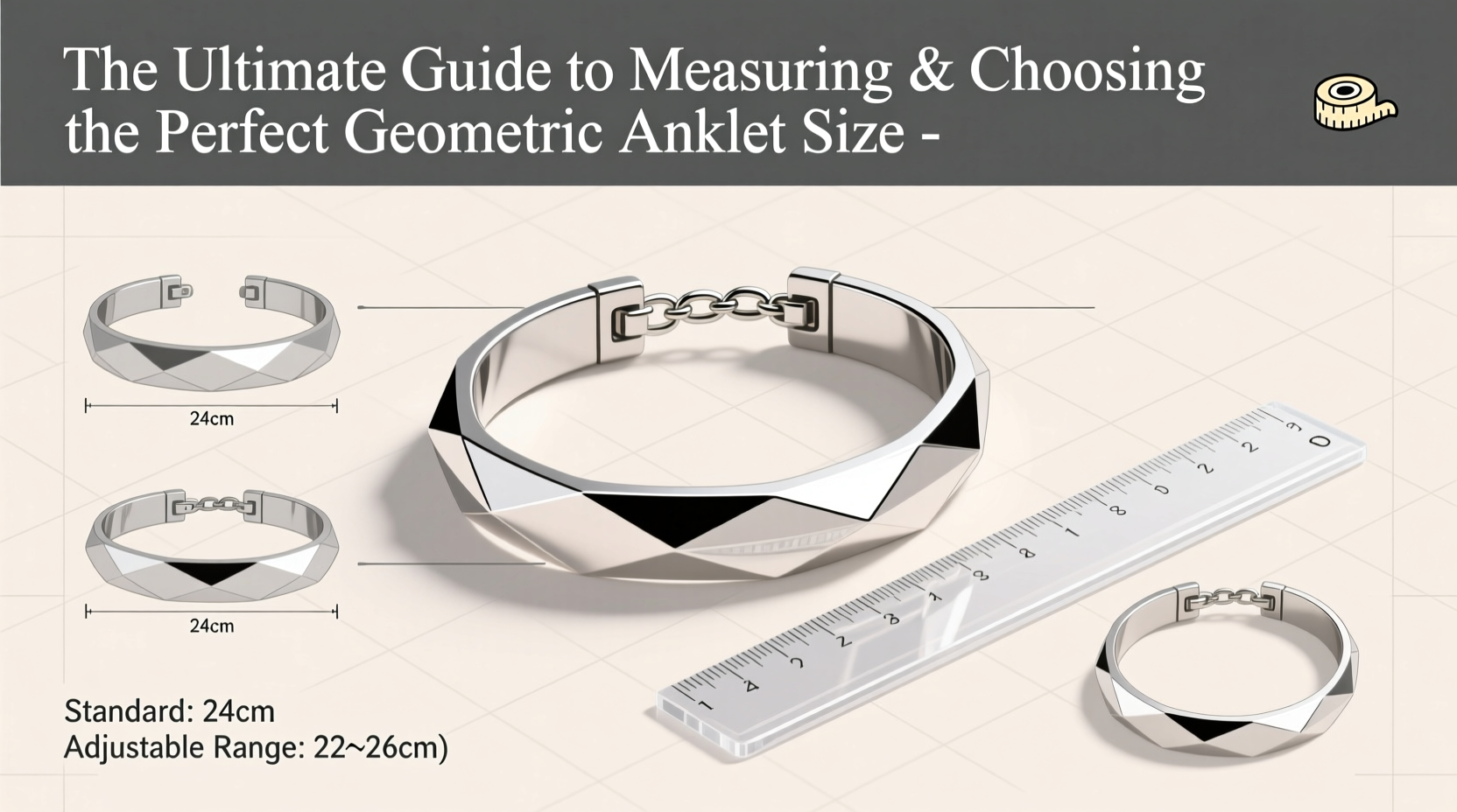 the ultimate guide to measuring and choosing the perfect geometric anklet size