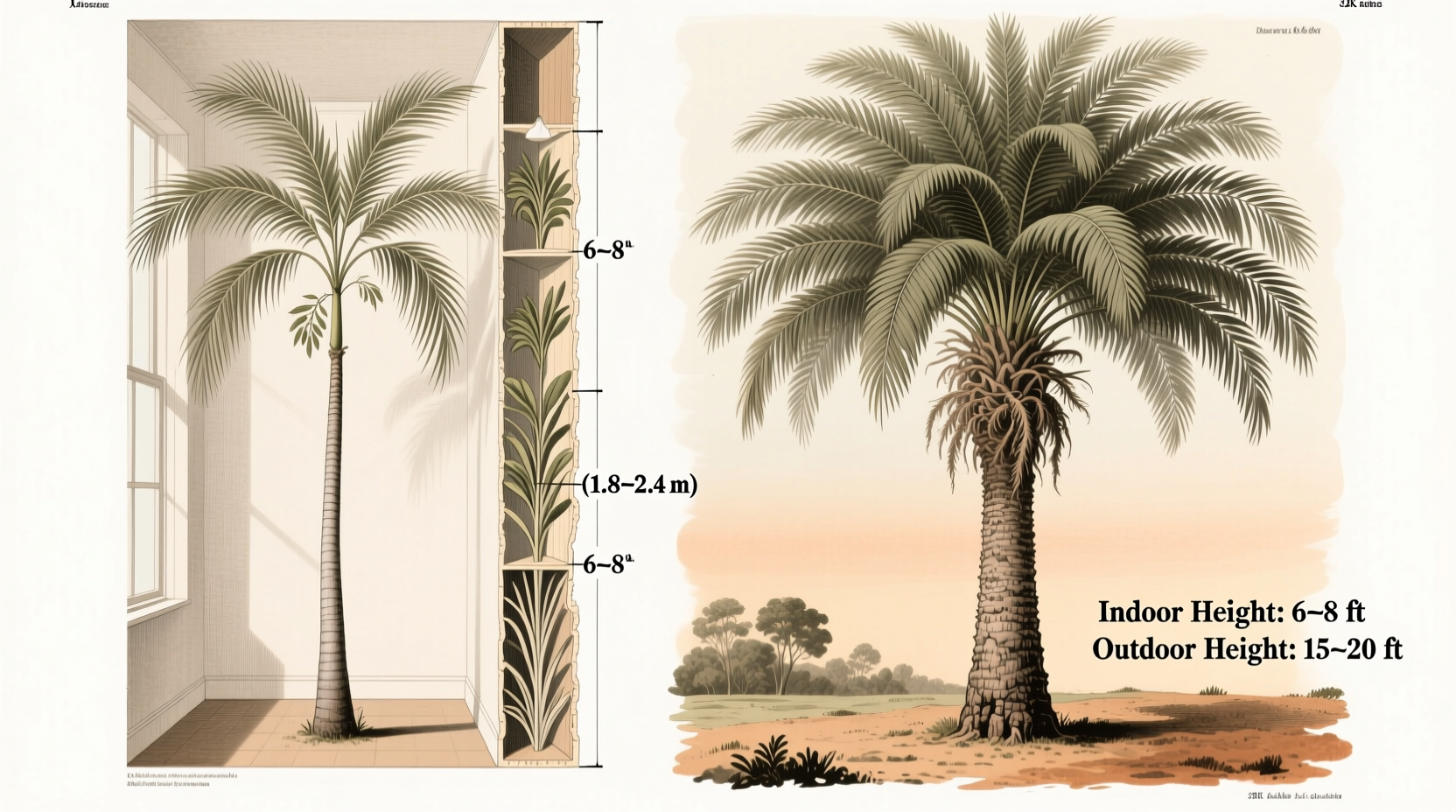 how tall do areca palms get
