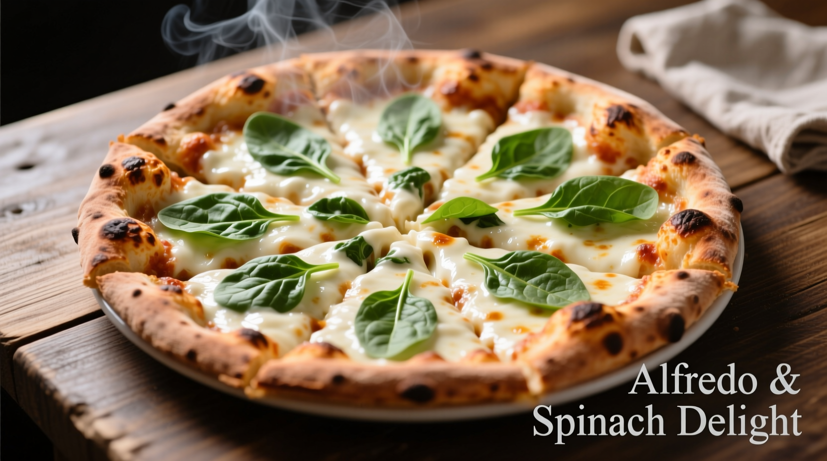Perfect Pizza with Alfredo Sauce and Spinach Recipe