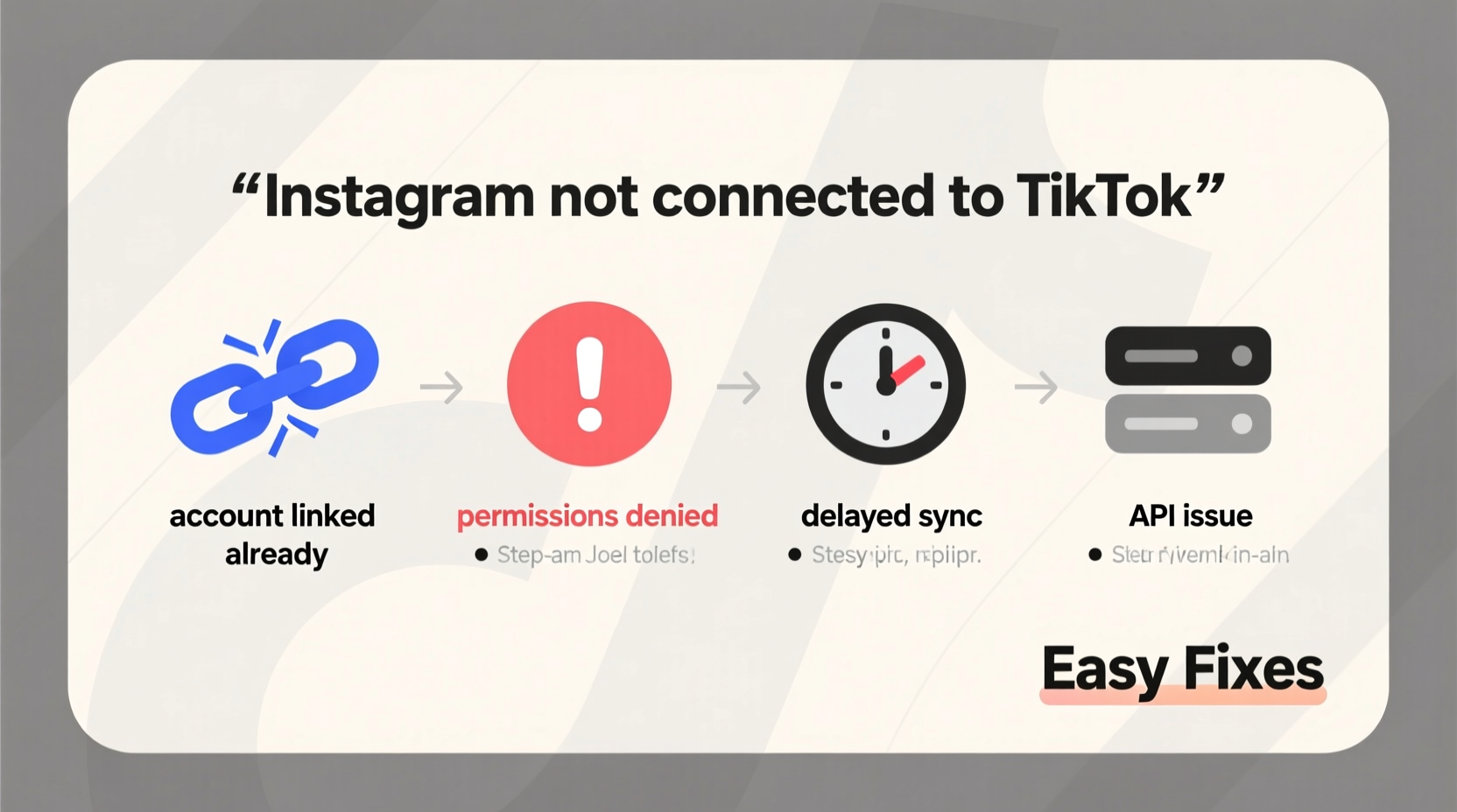 cant connect instagram to tiktok reasons easy fixes