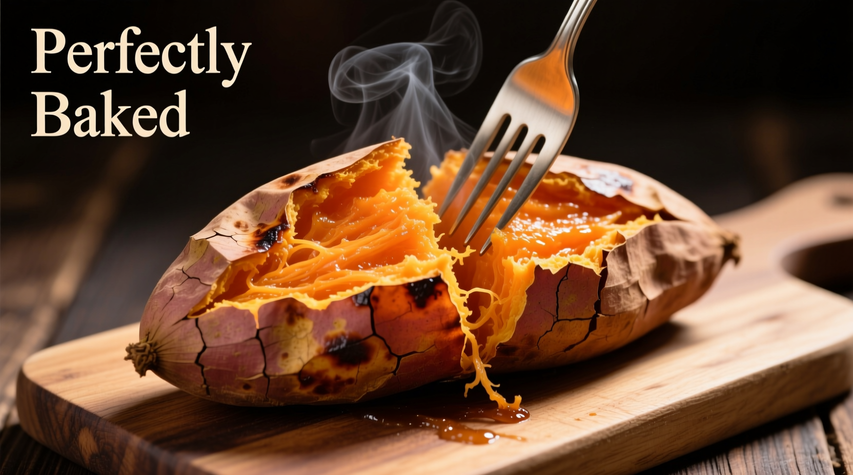 Perfectly baked sweet potatoes with fork-tender interior