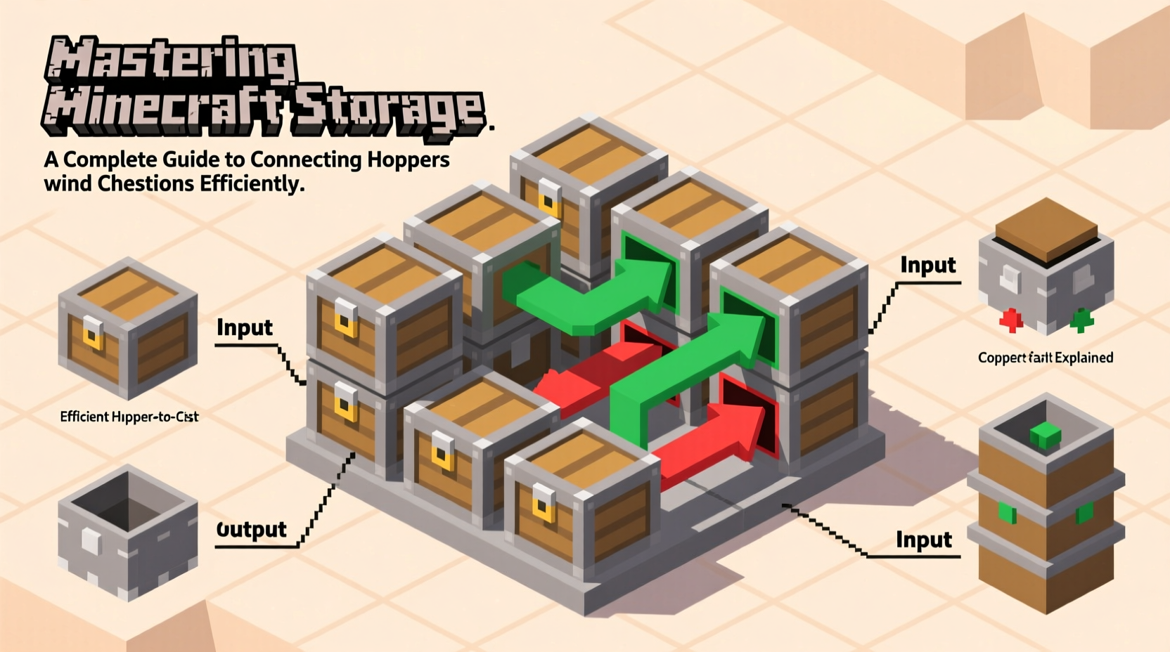 mastering minecraft storage a complete guide to connecting hoppers to chests efficiently