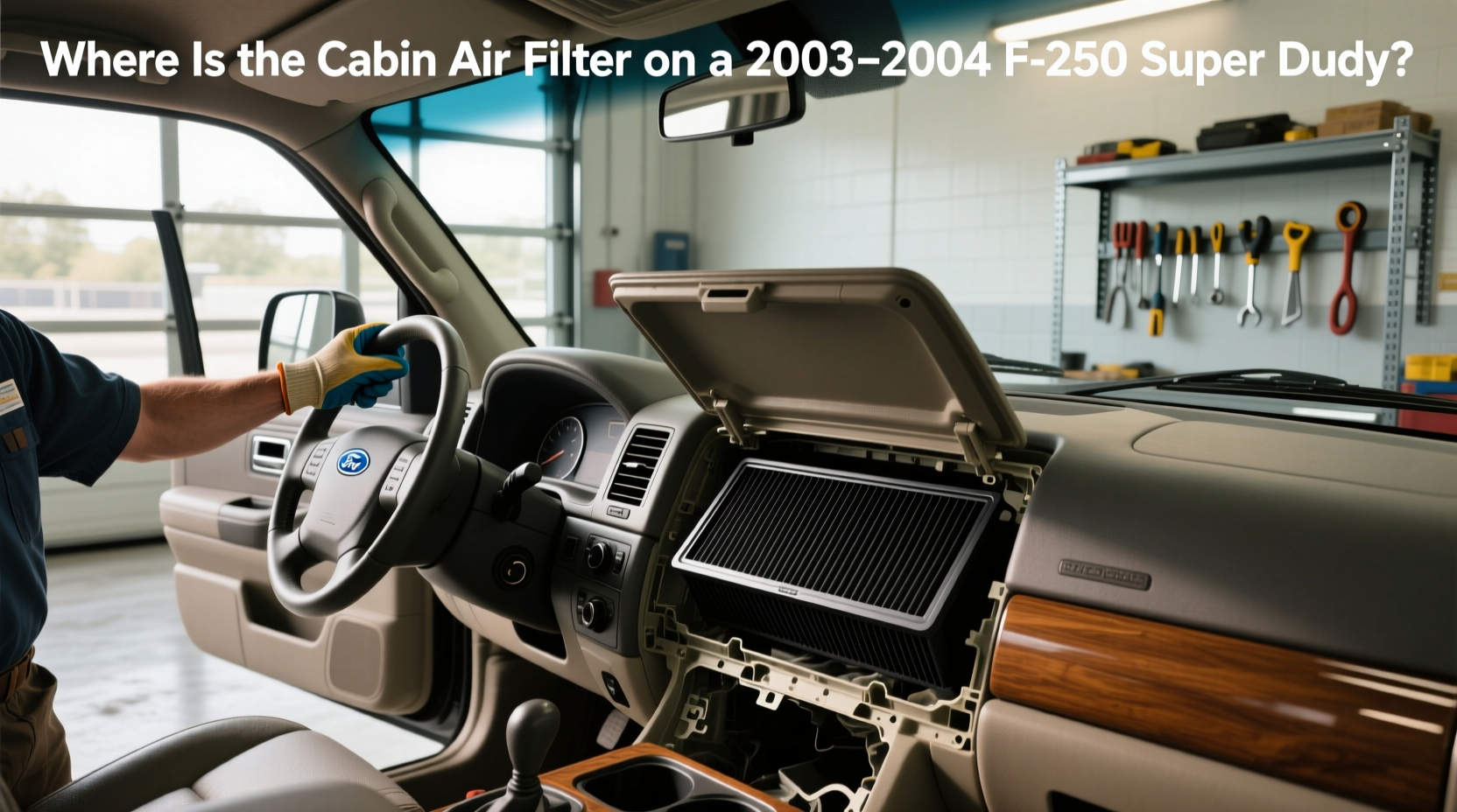 2004 f250 cabin air filter location replacement guide