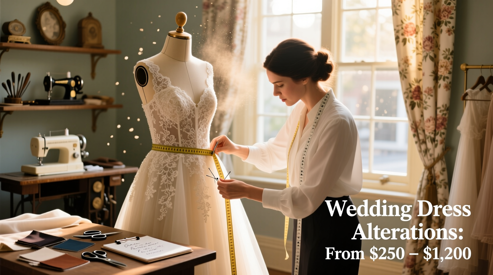 how much does it cost for wedding dress alterations
