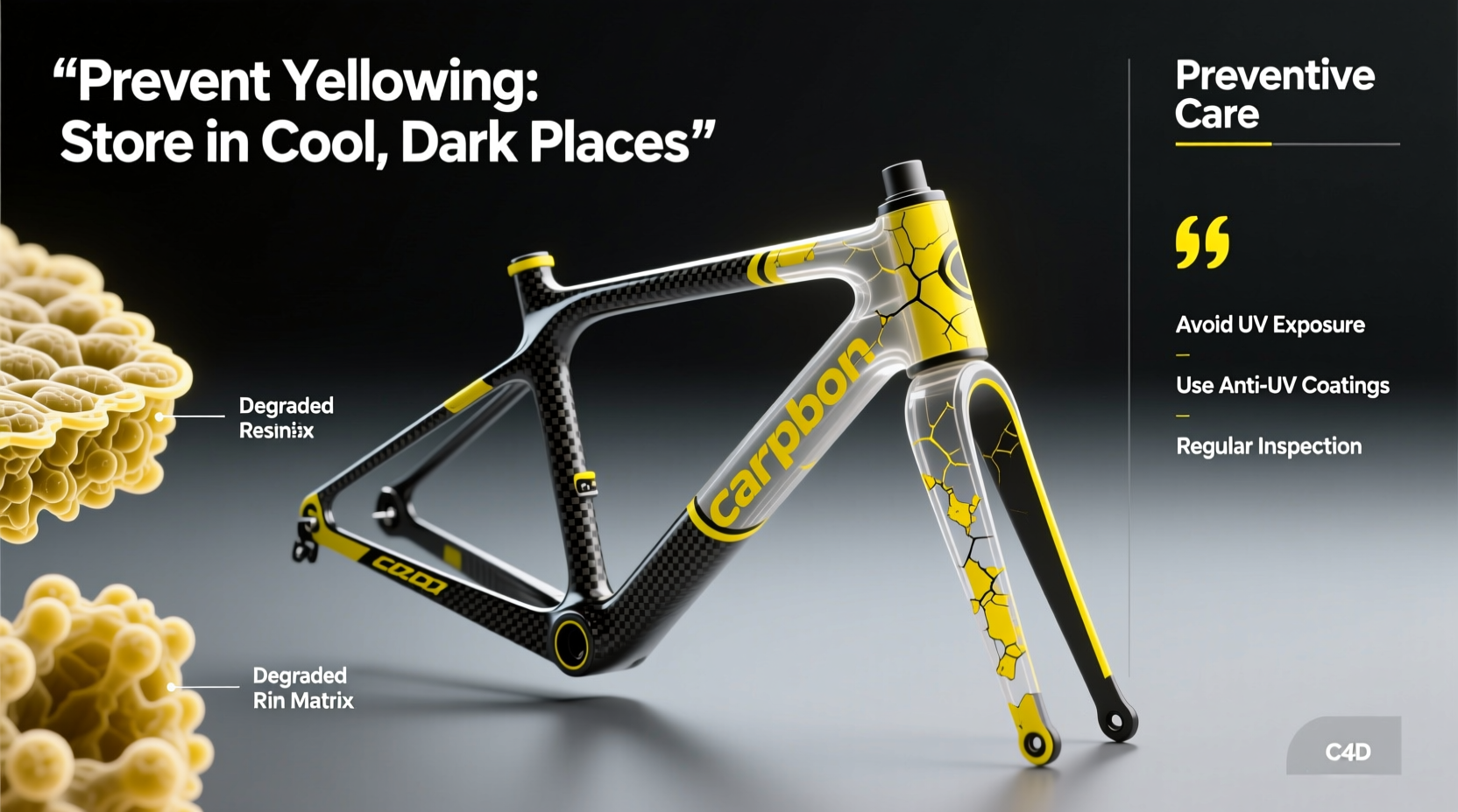 raptor carbon yellowing cause