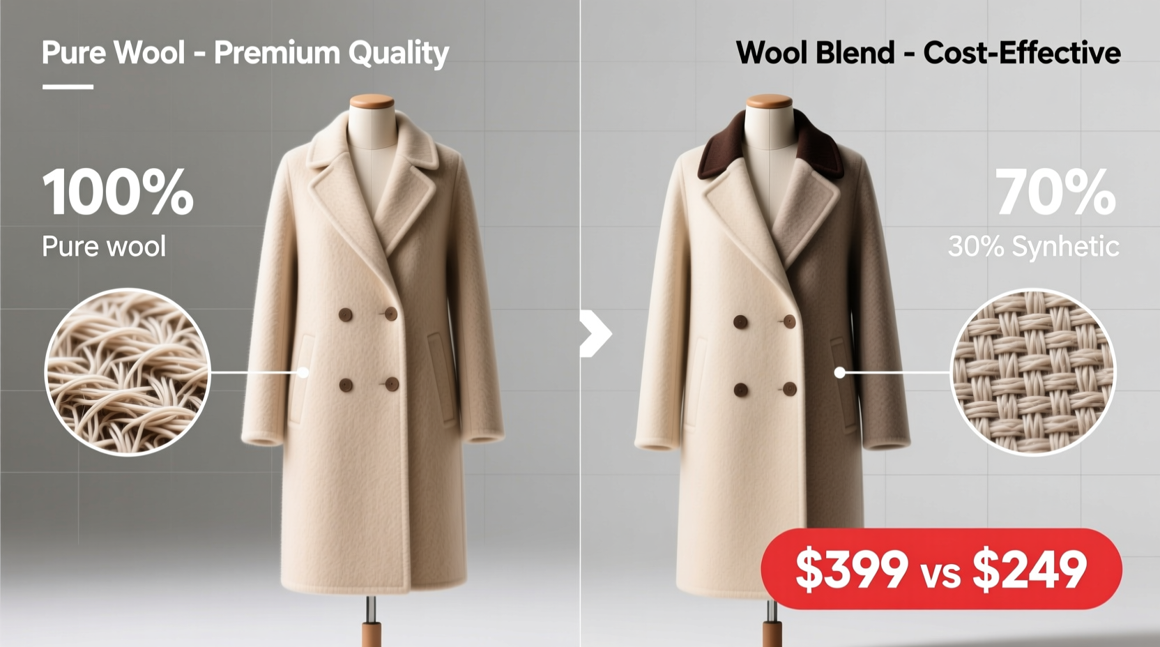 double sided wool coat vs wool blend is the extra cost actually worth it