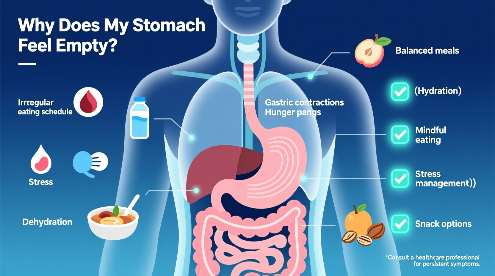 why does my stomach feel empty common causes solutions