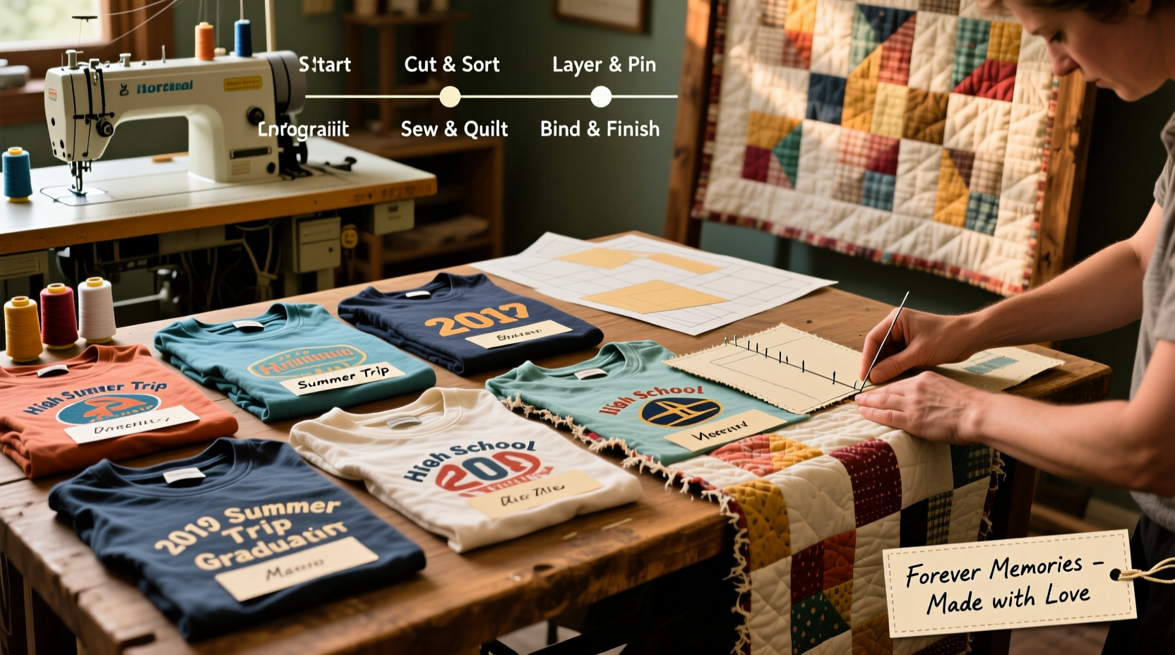 step by step guide to creating a personalized t shirt quilt that lasts
