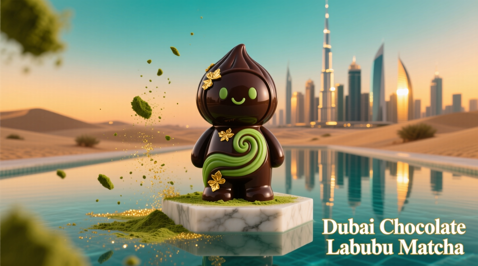 what is dubai chocolate labubu matcha