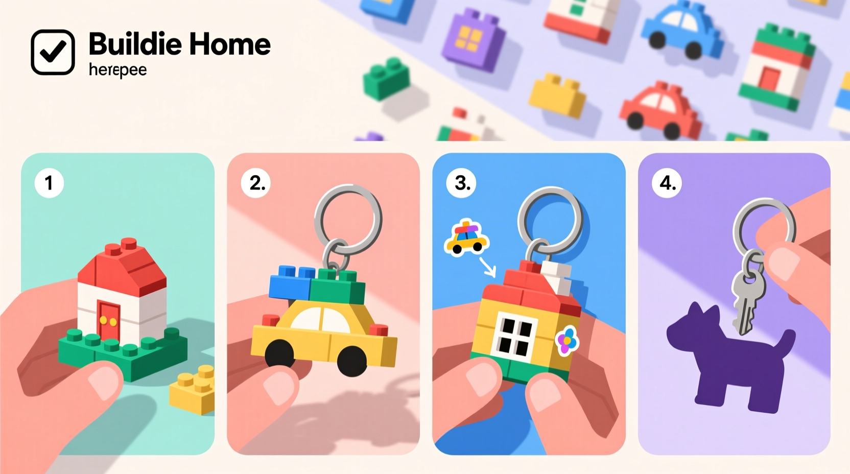 Step By Step Guide To Crafting Unique Building Block Keychains At Home