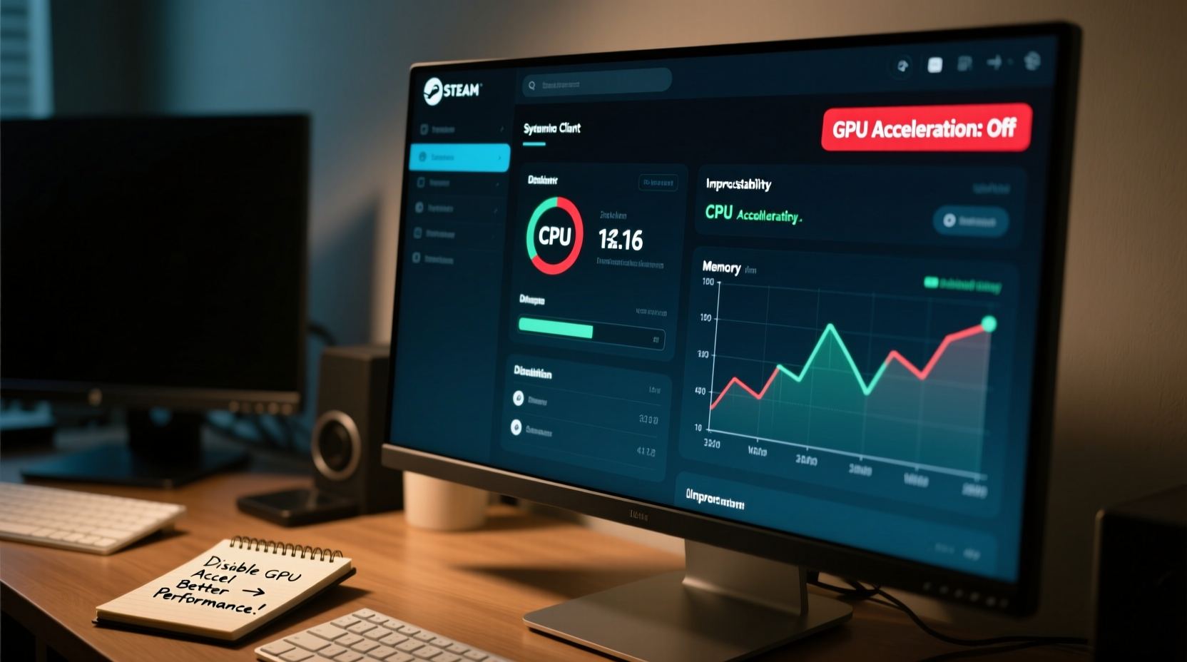 steam client runs better without gpu acceleration heres why