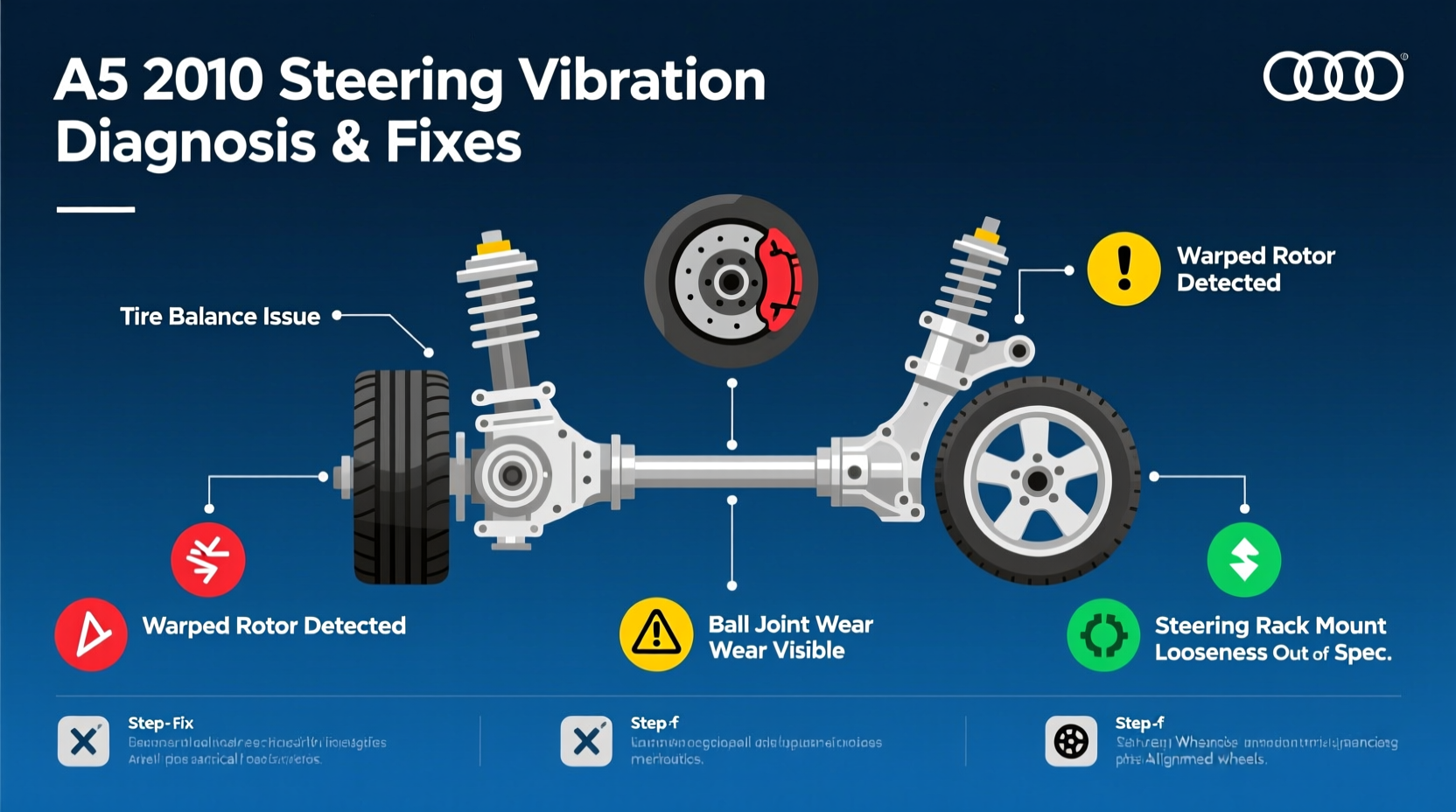 a5 2010 steering vibration cause