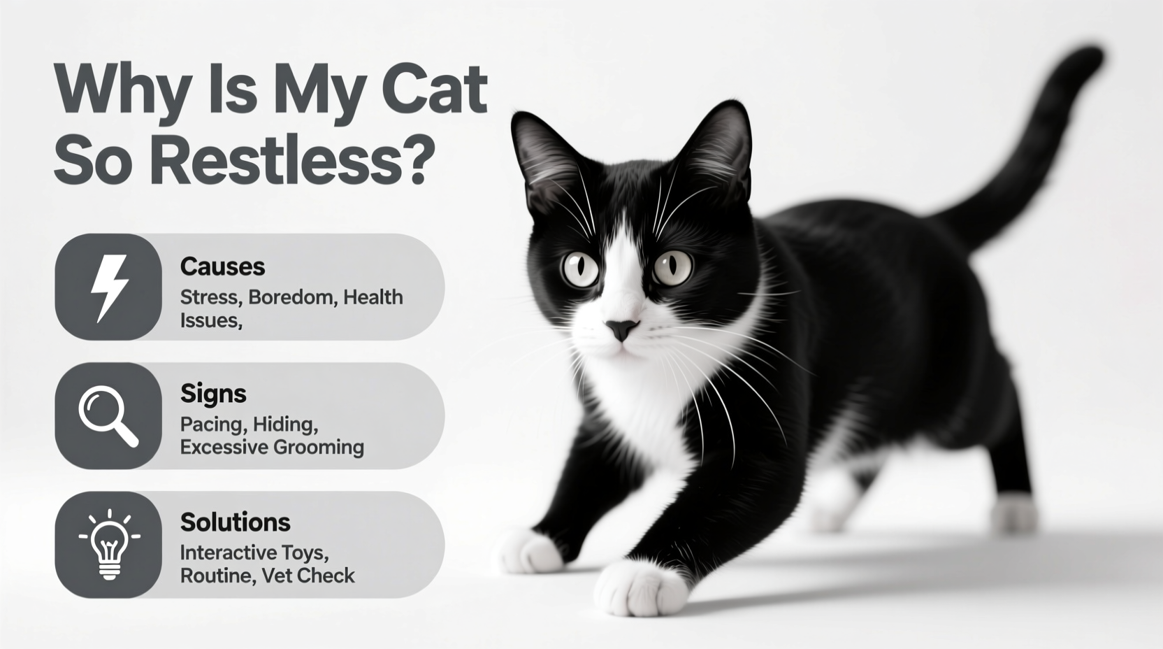 why is my cat so restless causes signs solutions