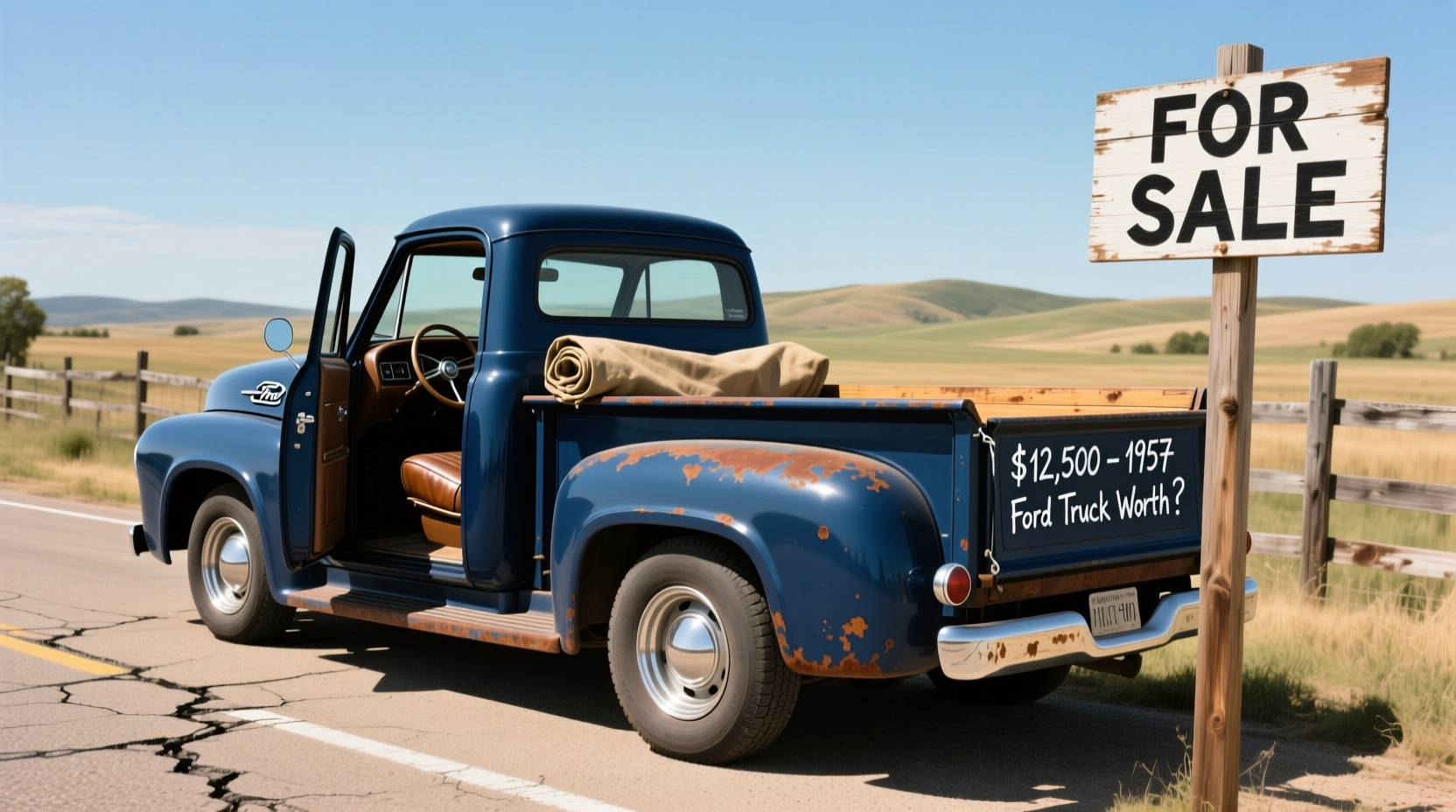 1957 Ford Ranchero pickup truck side view