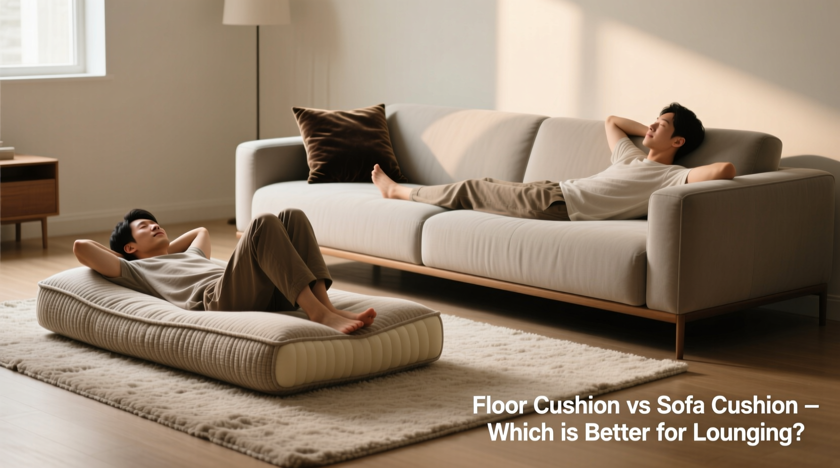 floor cushion vs sofa cushion which is really better for lounging