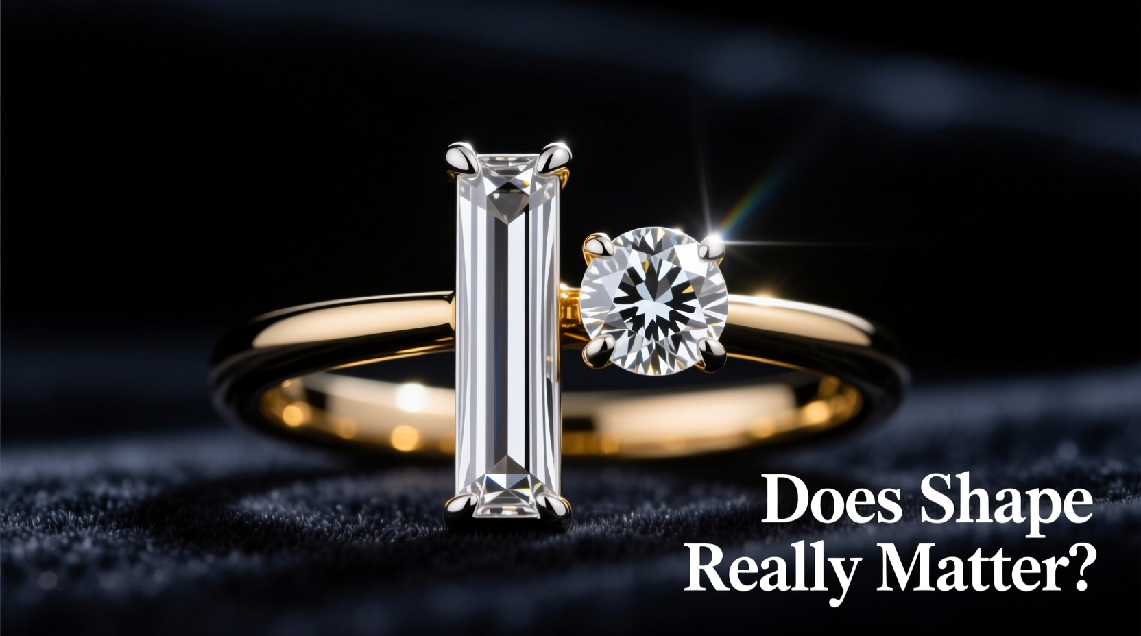 baguette vs round cut diamonds in a cross ring does the shape really matter