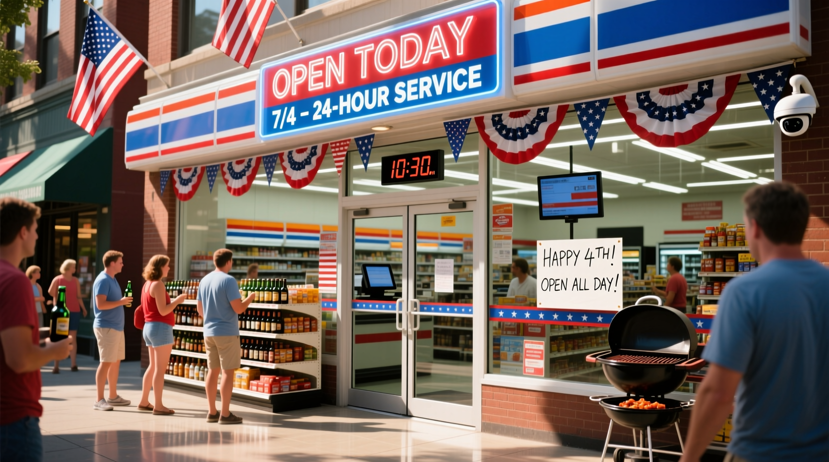 is the liquor store open on july 4