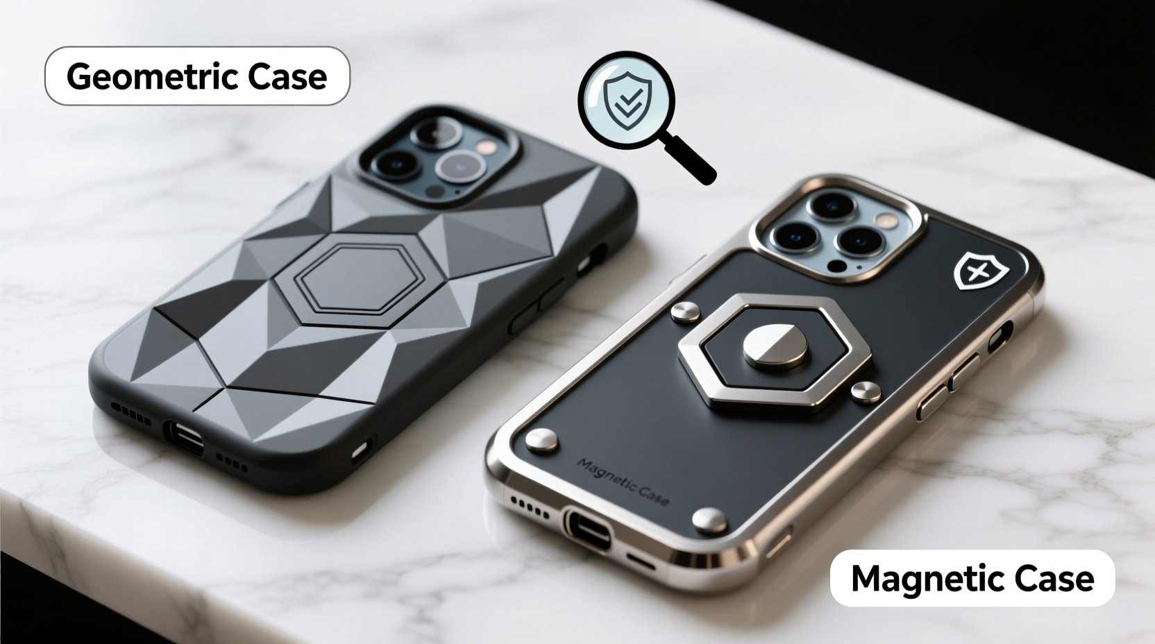 geometric or magnetic phone case which one is safer for my phone in the long run