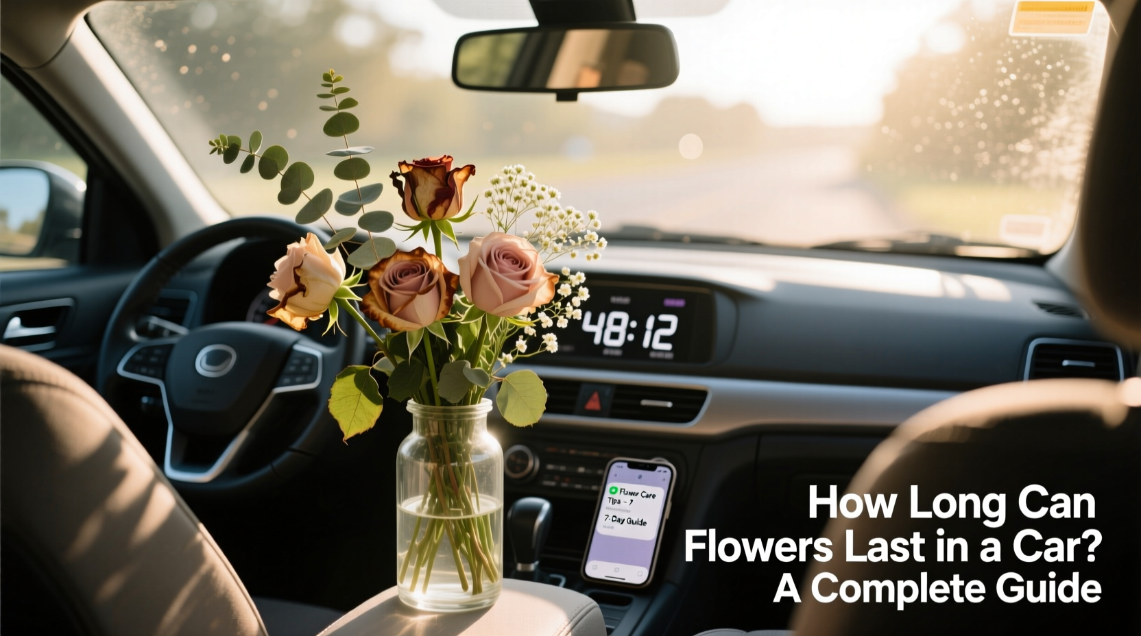 how long can flowers last in a car