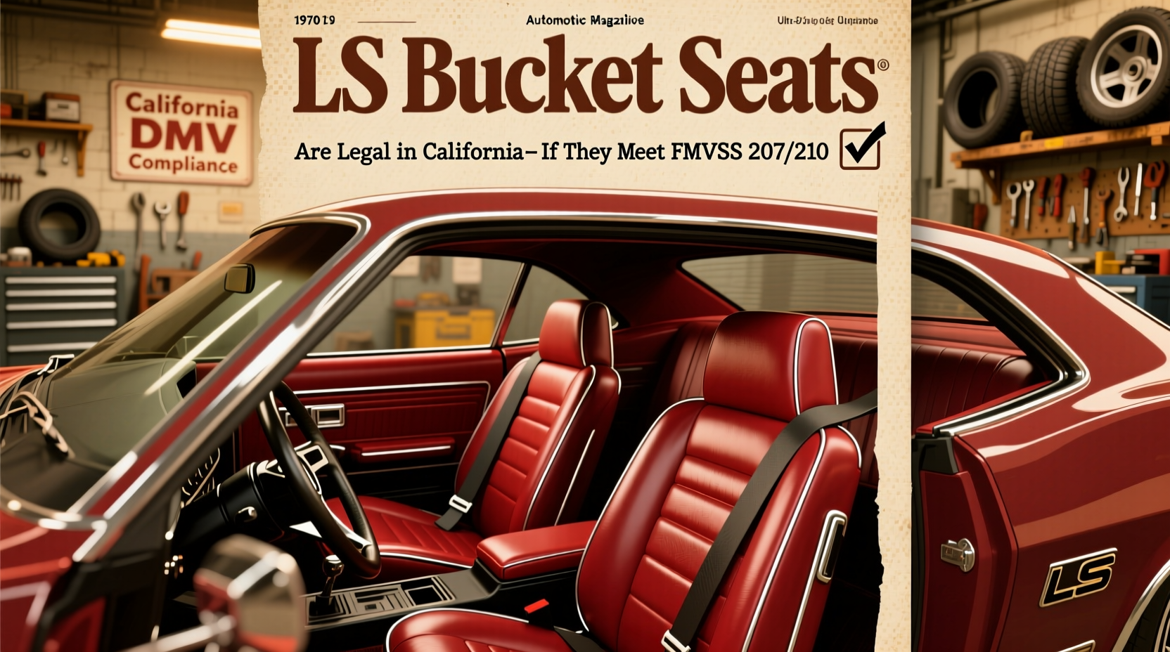 ls bucket seat ca legality