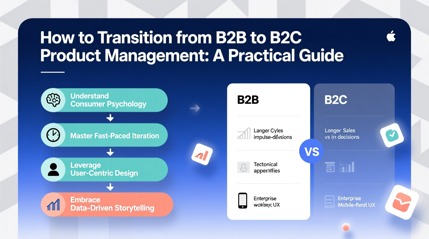 how to transition from b2b to b2c product management