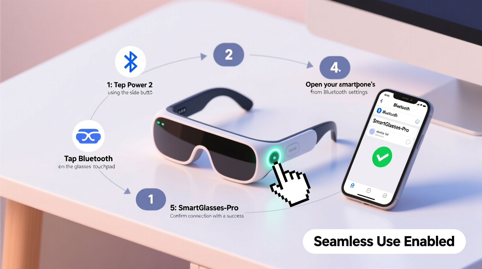 step by step guide to connecting 3 in 1 smart glasses to bluetooth for seamless use