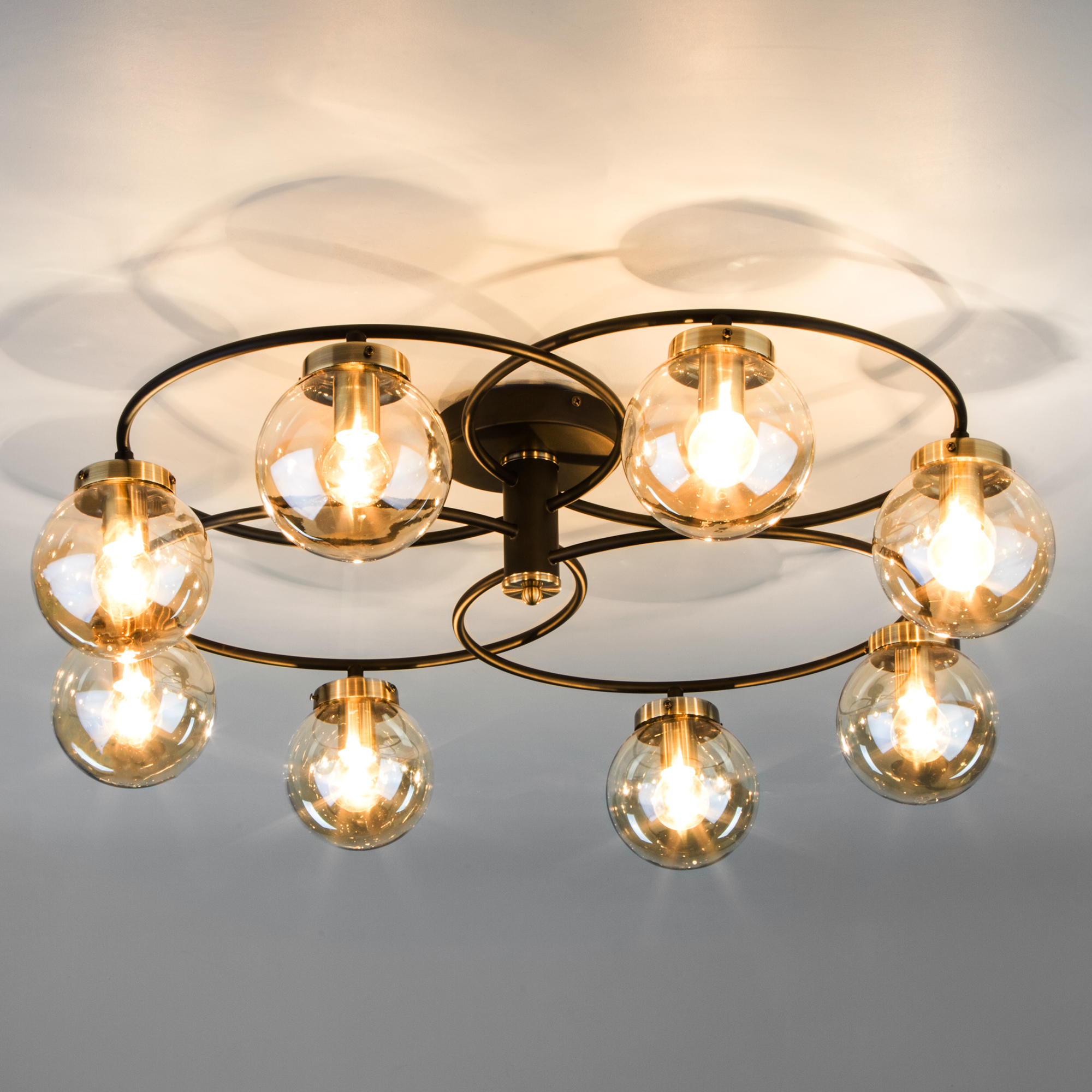 Glass Globe Wall Sconce Industrial Single Suspender Wall Lighting