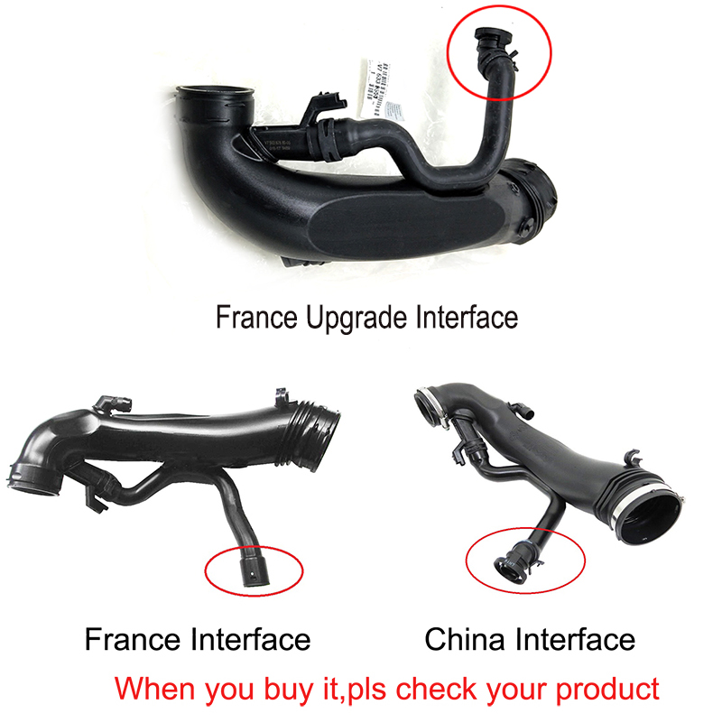 Peugeot 3008 Turbocharger Pipe OEM 1440Q6, Plastic, Black