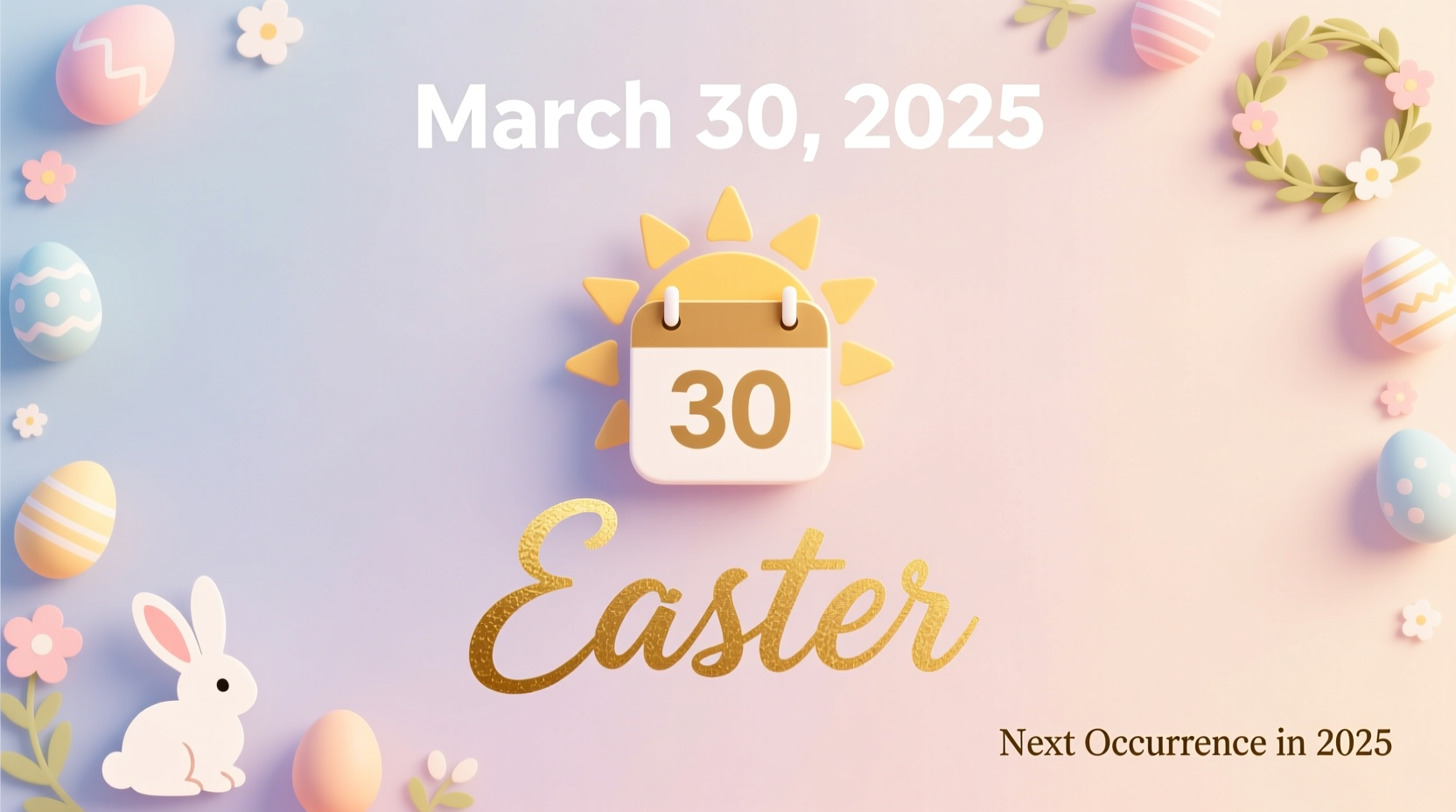when does easter fall on march 30th again