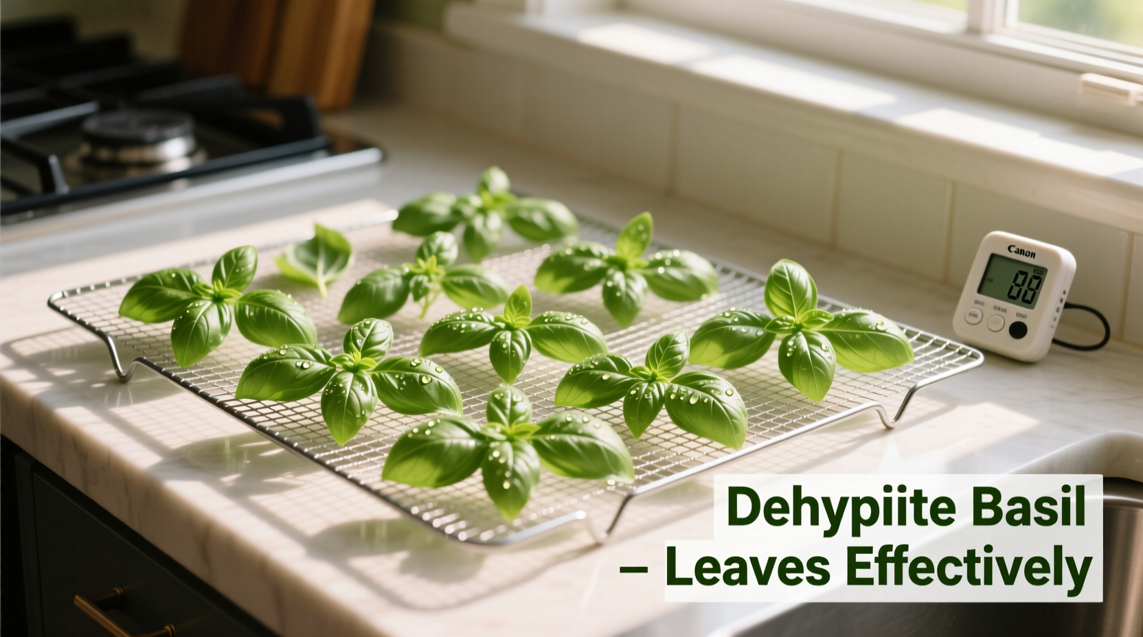 how to dehydrate basil leaves