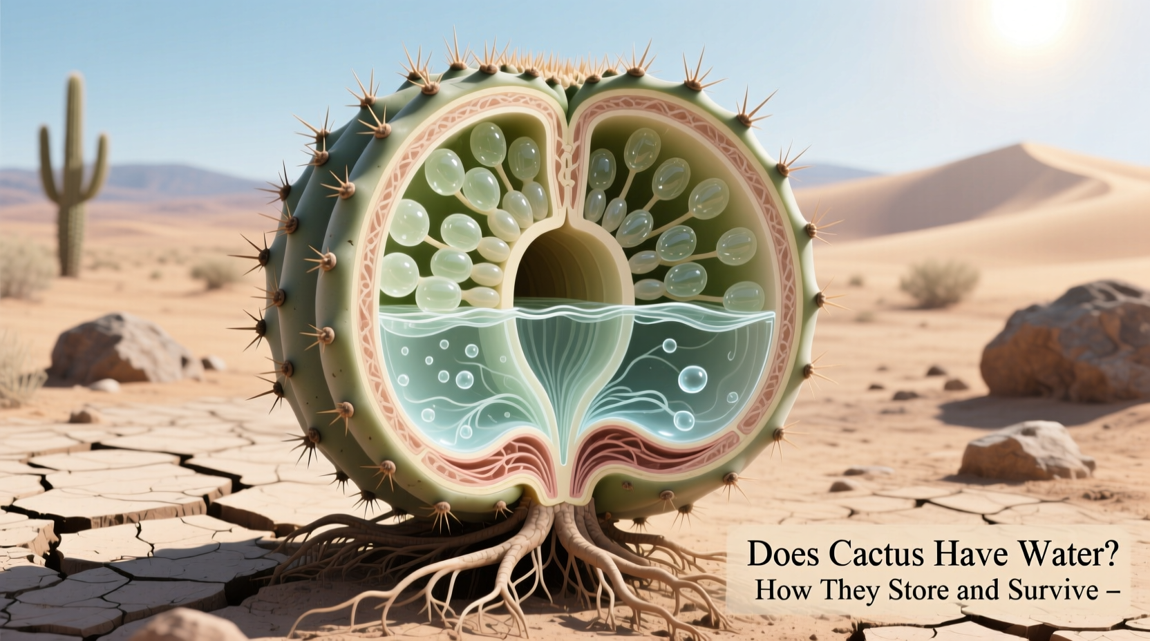 does cactus have water