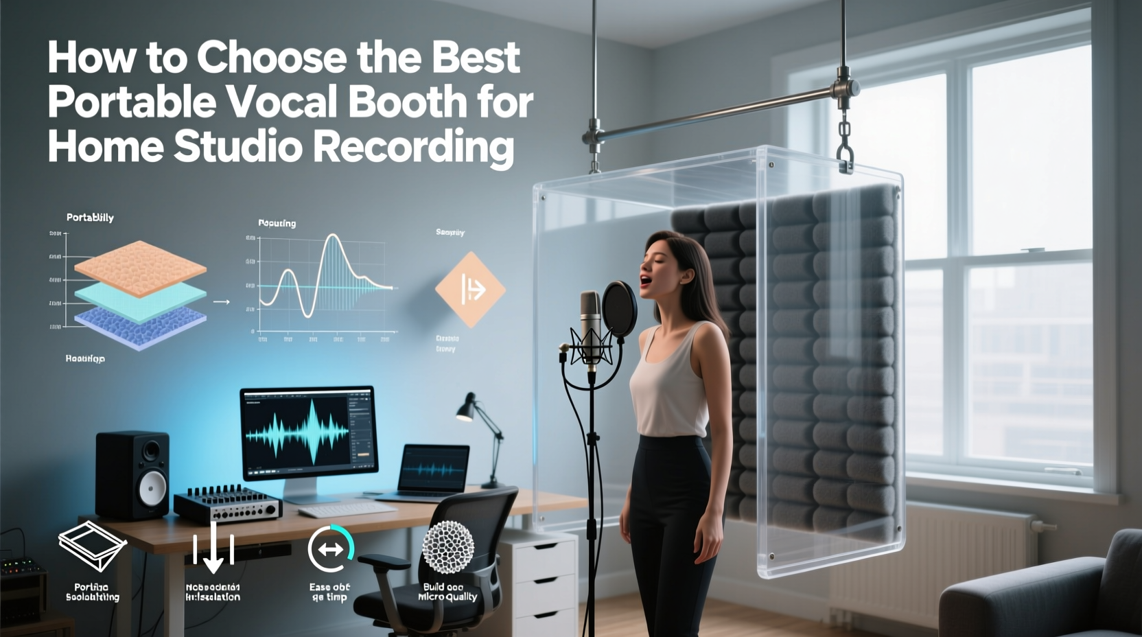 portable vocal booth for recording home studio