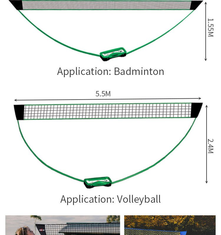 Factory 3 In 1 Sporting Net Portable Set With Badminton Volleyball and Tennis Net Set