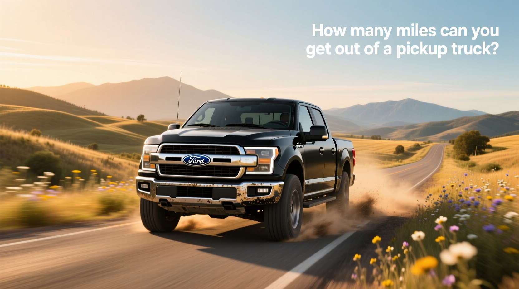 pickup truck drive away
