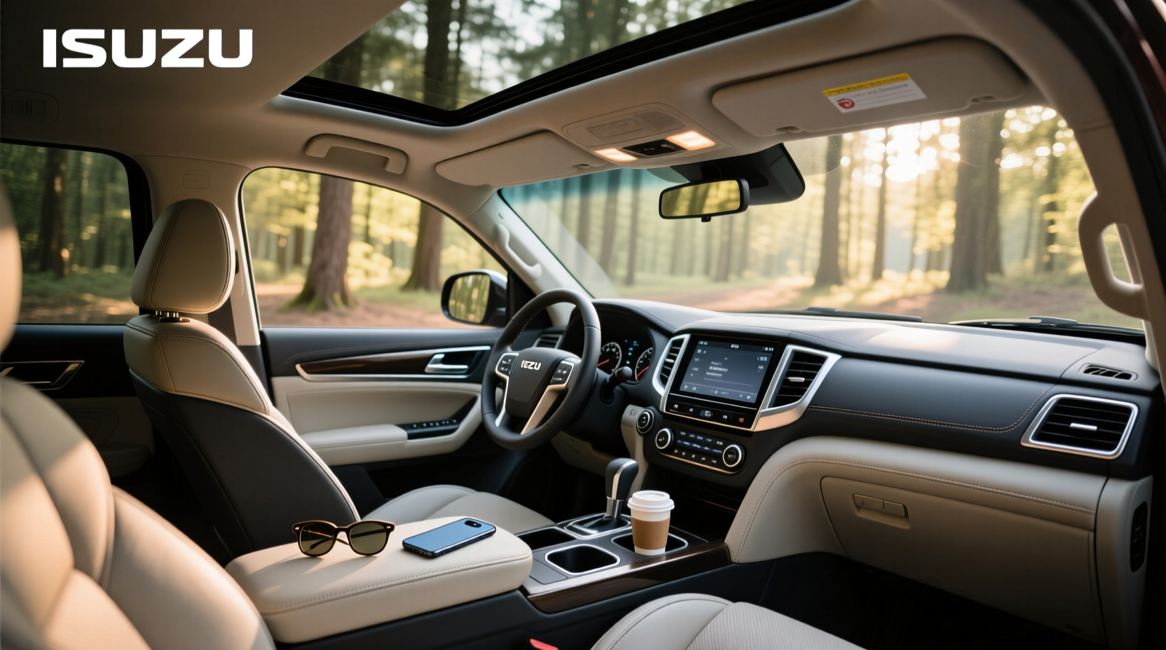 What is the Isuzu MU-X interior like for families and drivers?