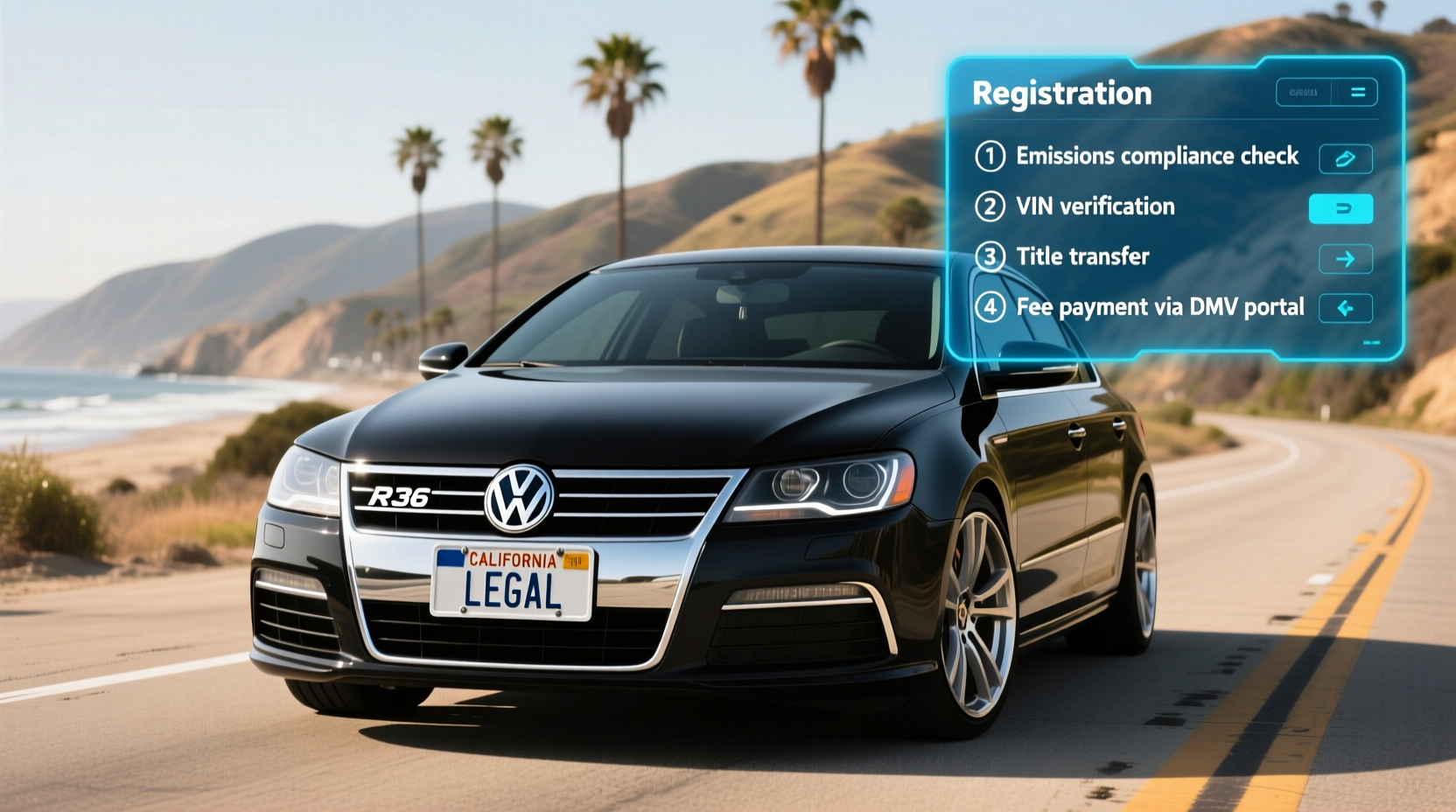 passat r36 california registration