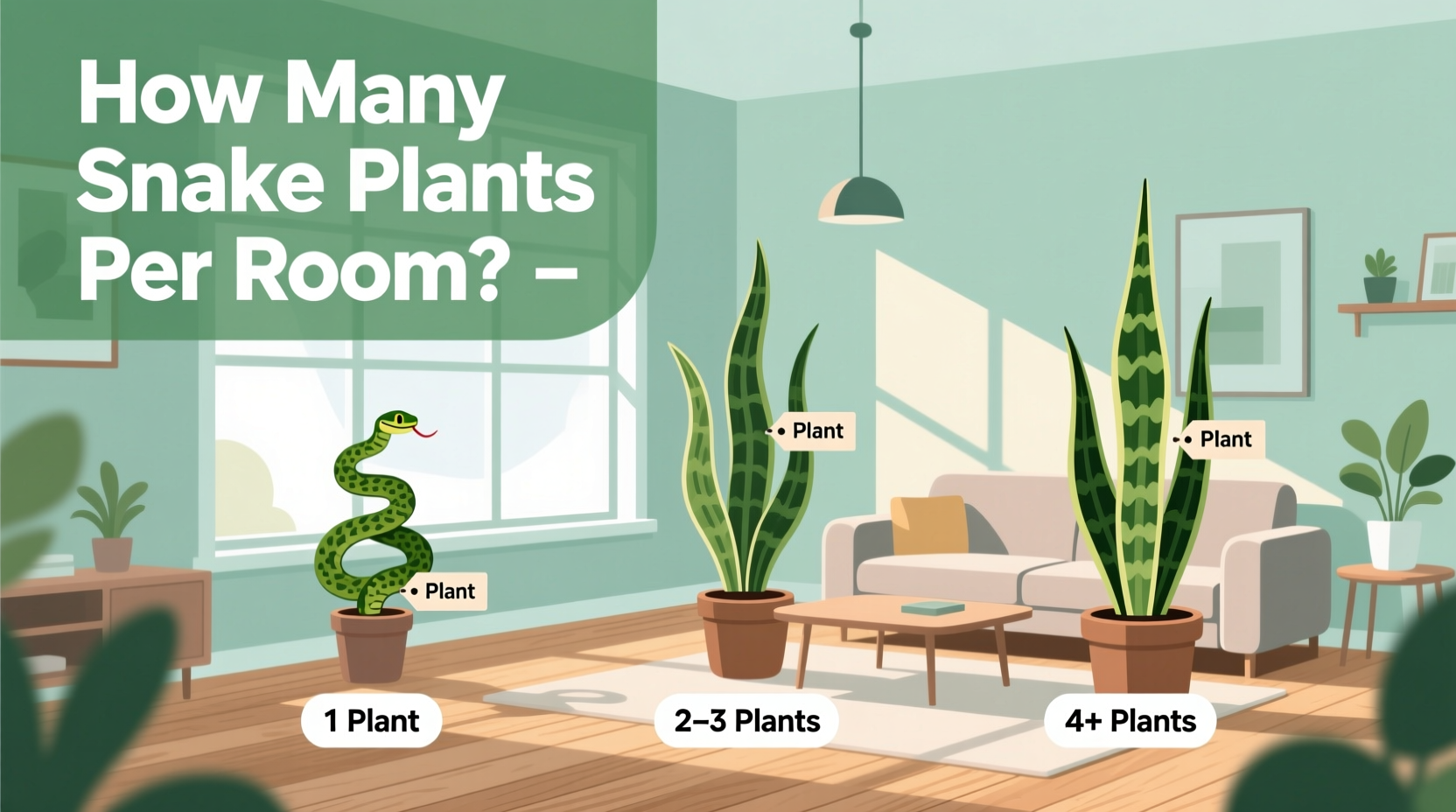 how many snake plants per room