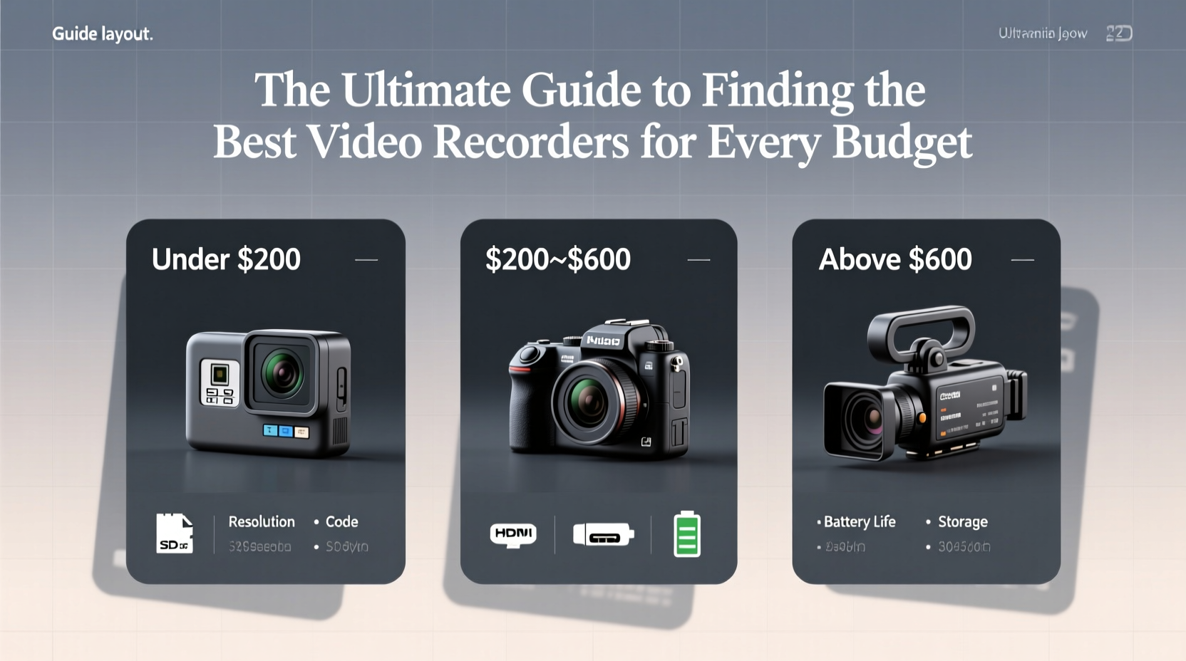guide to finding the best video recorders for every budget