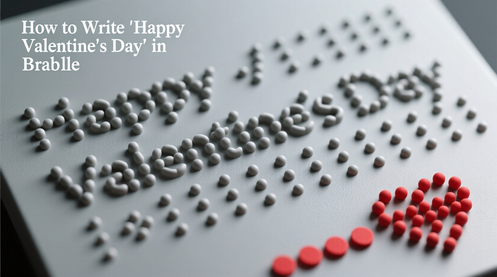 how to write happy valentines day in braille
