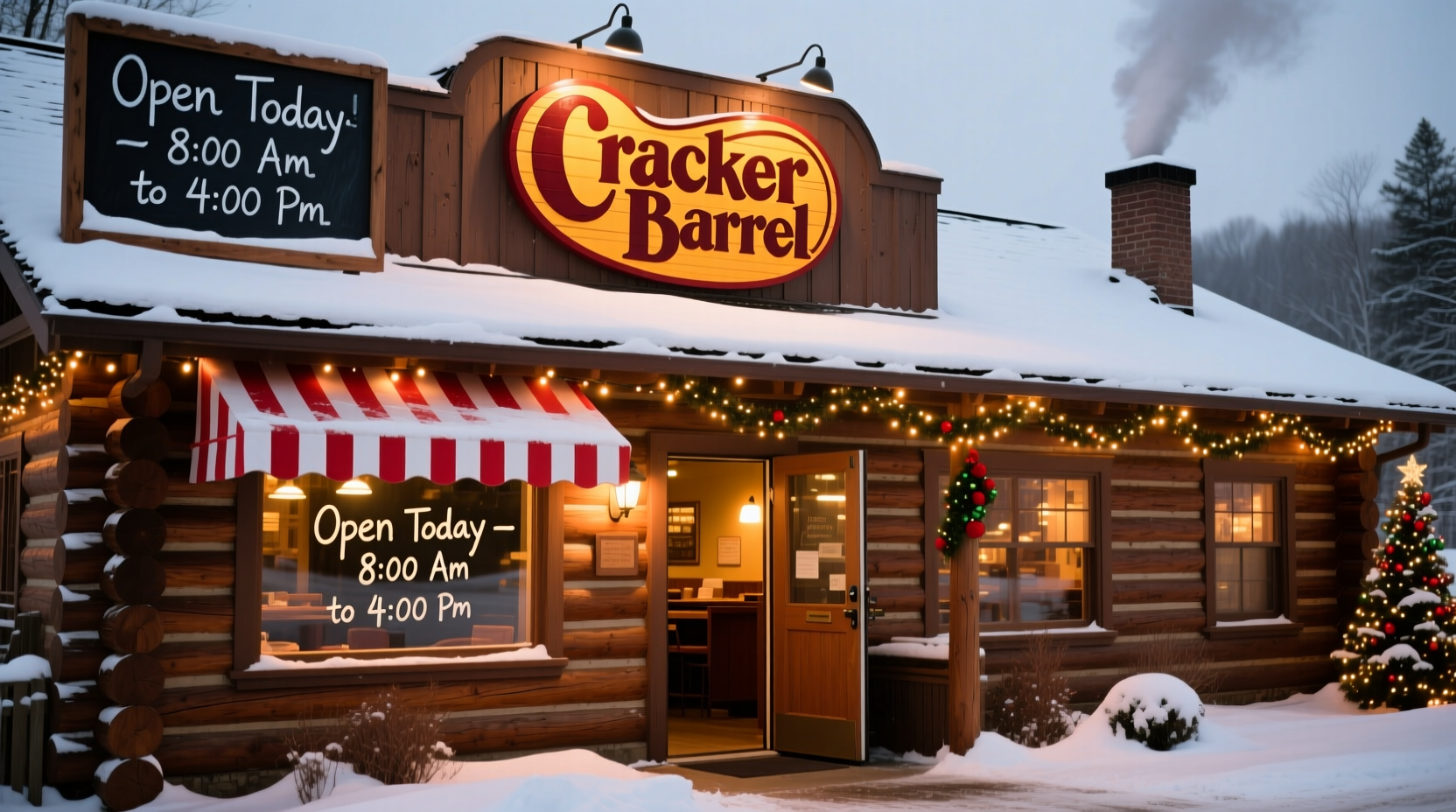 is cracker barrel open on xmas day
