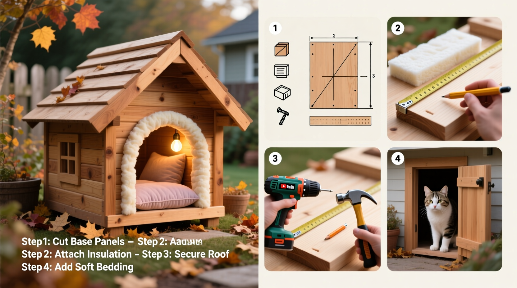 cozy practical step by step guide to building a warm cat house inspired by youtube tutorials