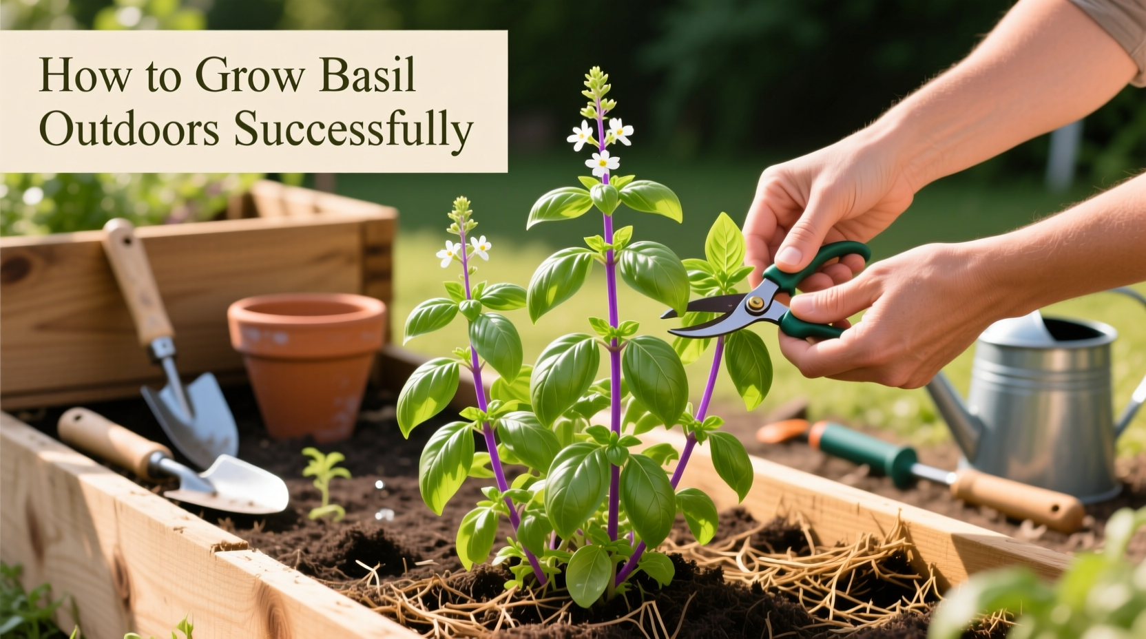 how to grow basil outdoors