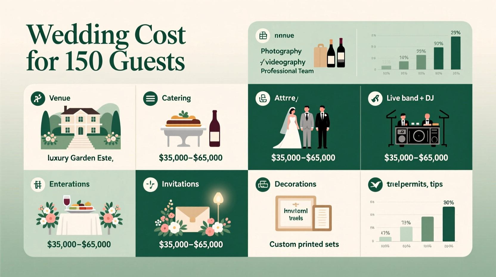 how much does a wedding for 150 people cost