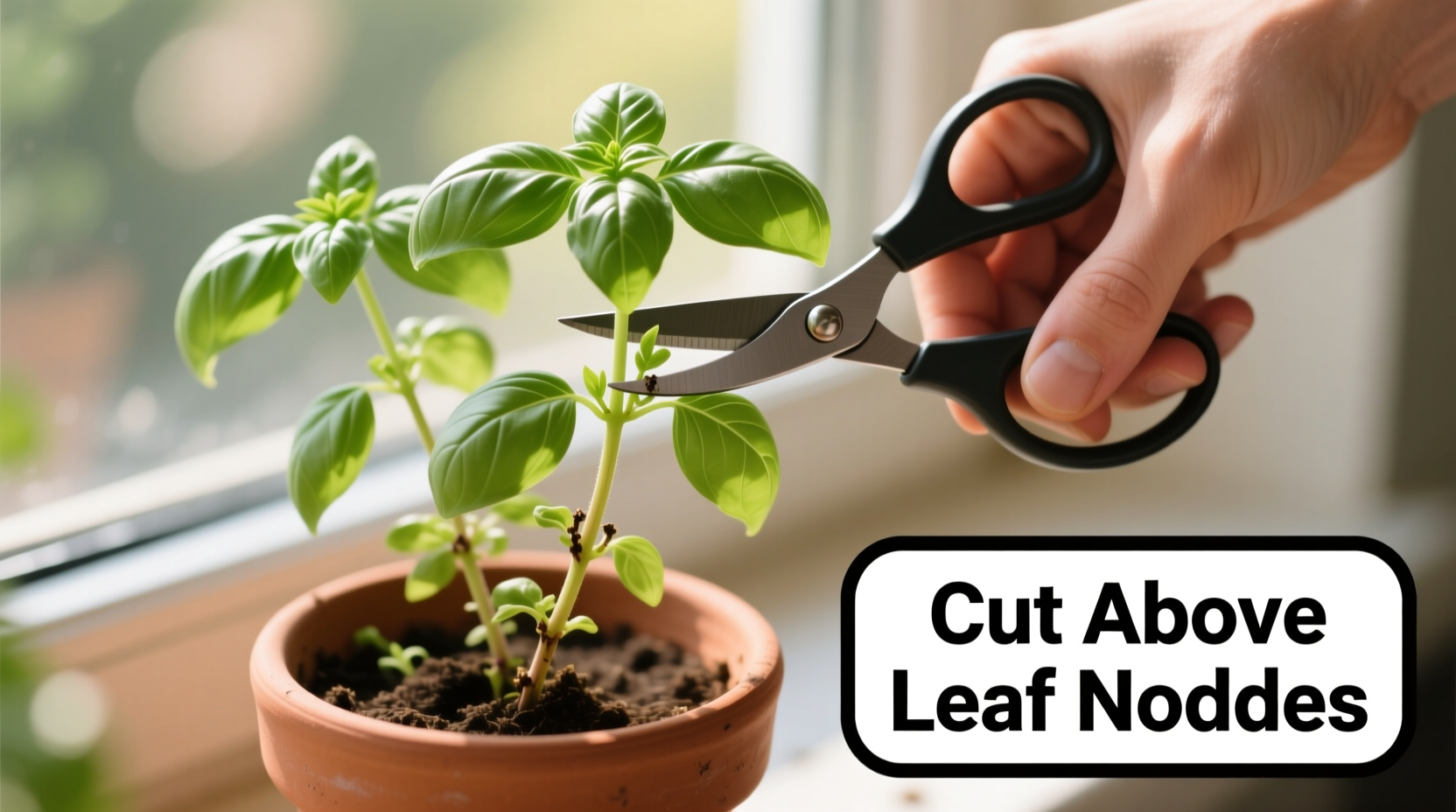 how to cut basil off plant